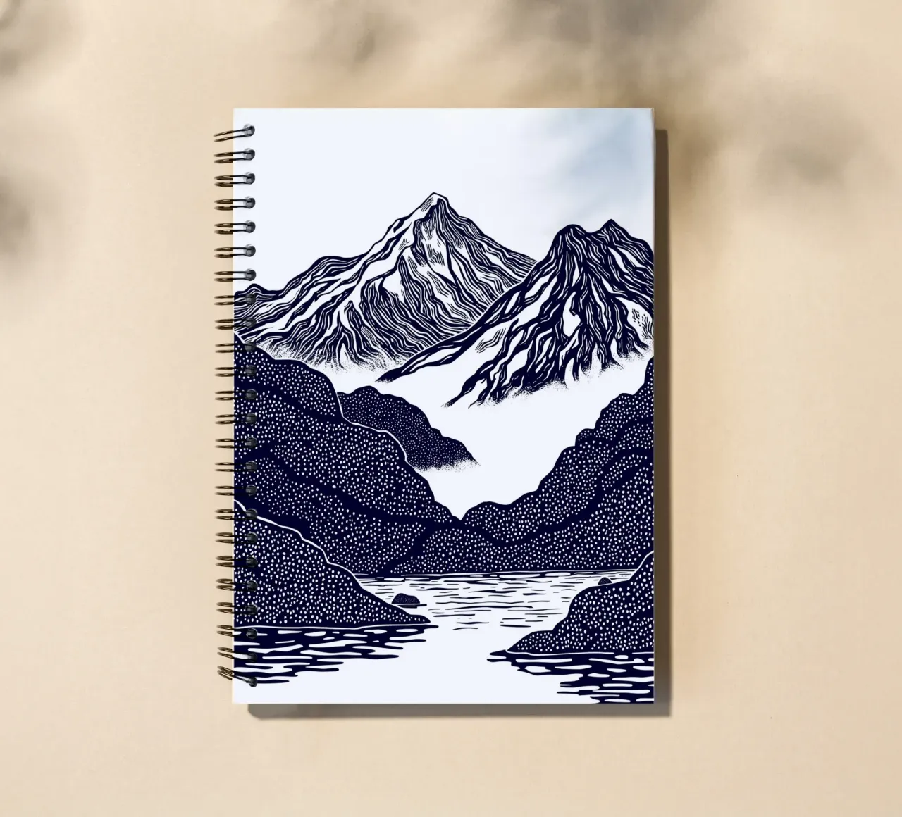 Silent Peaks spiral notebook by Indigo Rain