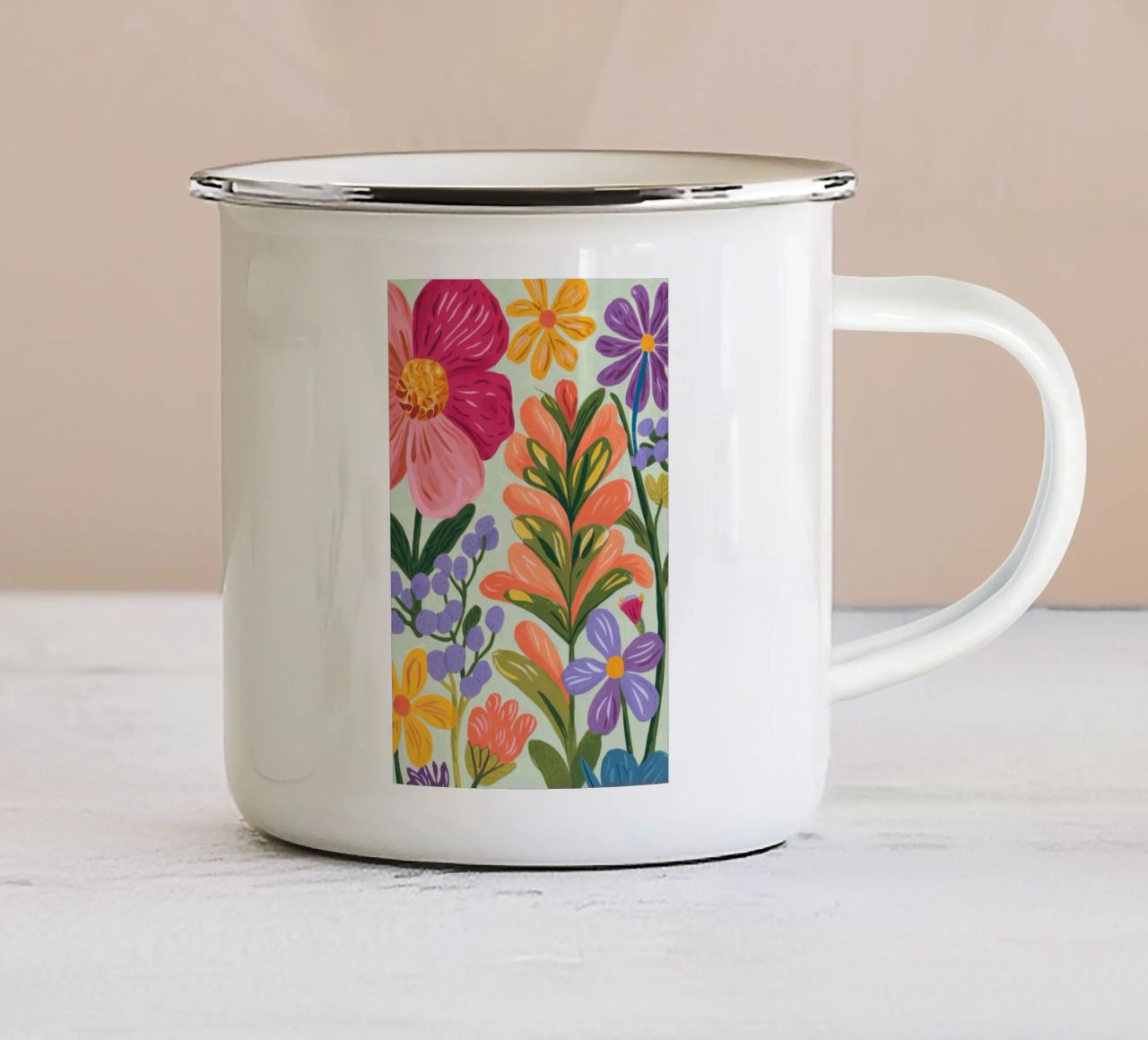 Messaggio Stay Groovy tazza in smalto da Seren Liodra