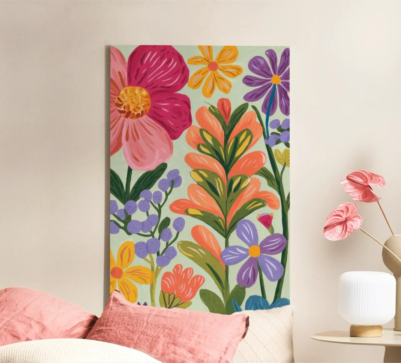 Messaggio Stay Groovy tela con Cornice a cassetta da Seren Liodra