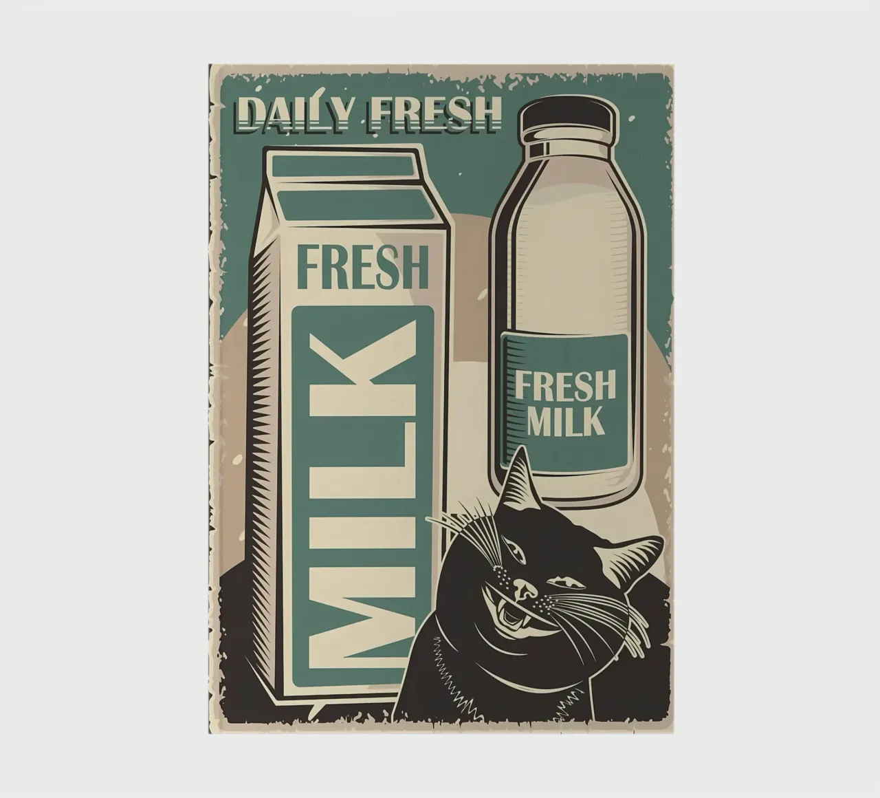 Funny Cat and Milk 2 notebook by Monique A Hooper