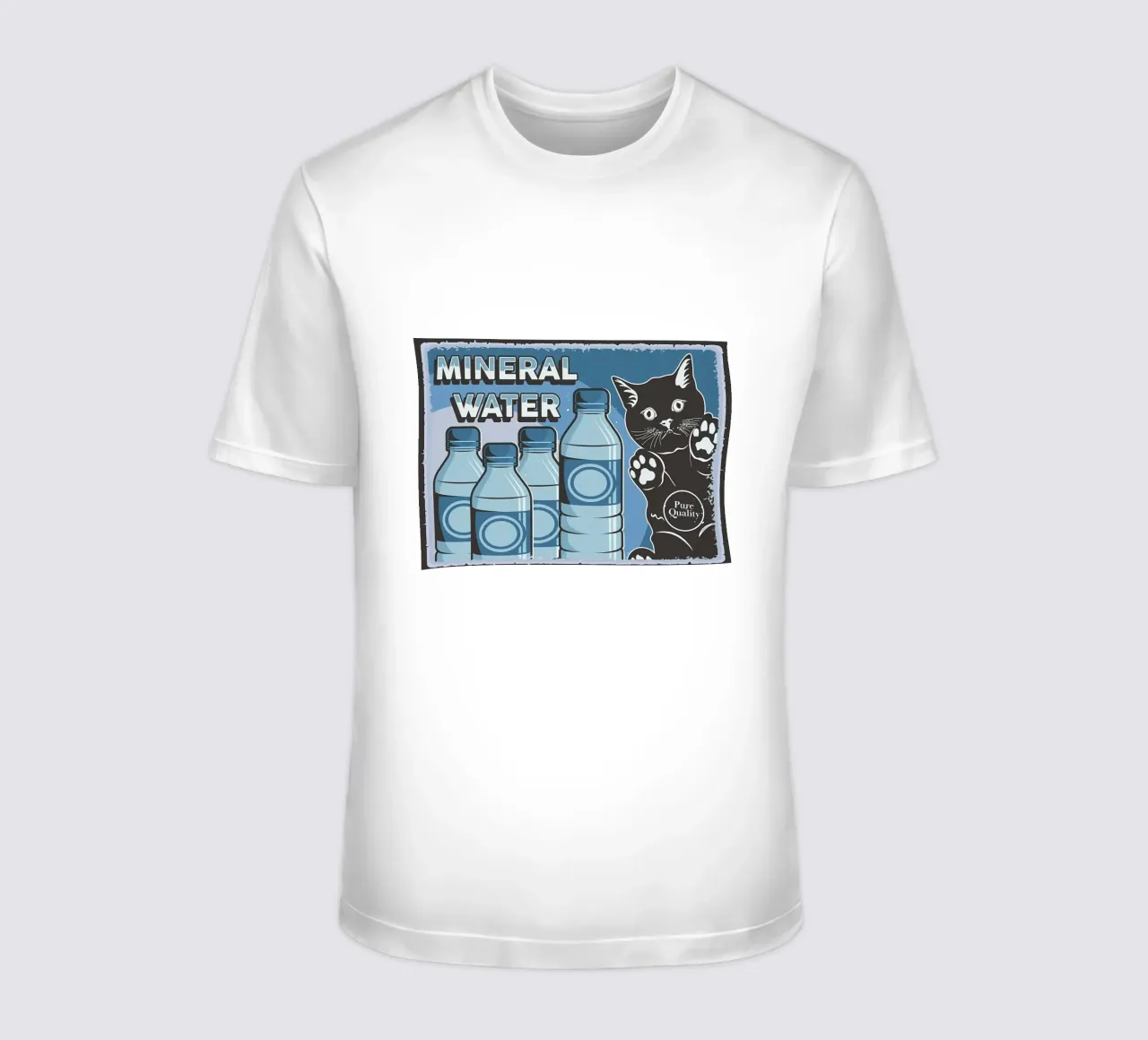 Gatto e acqua sana t-shirt da Monique A Hooper