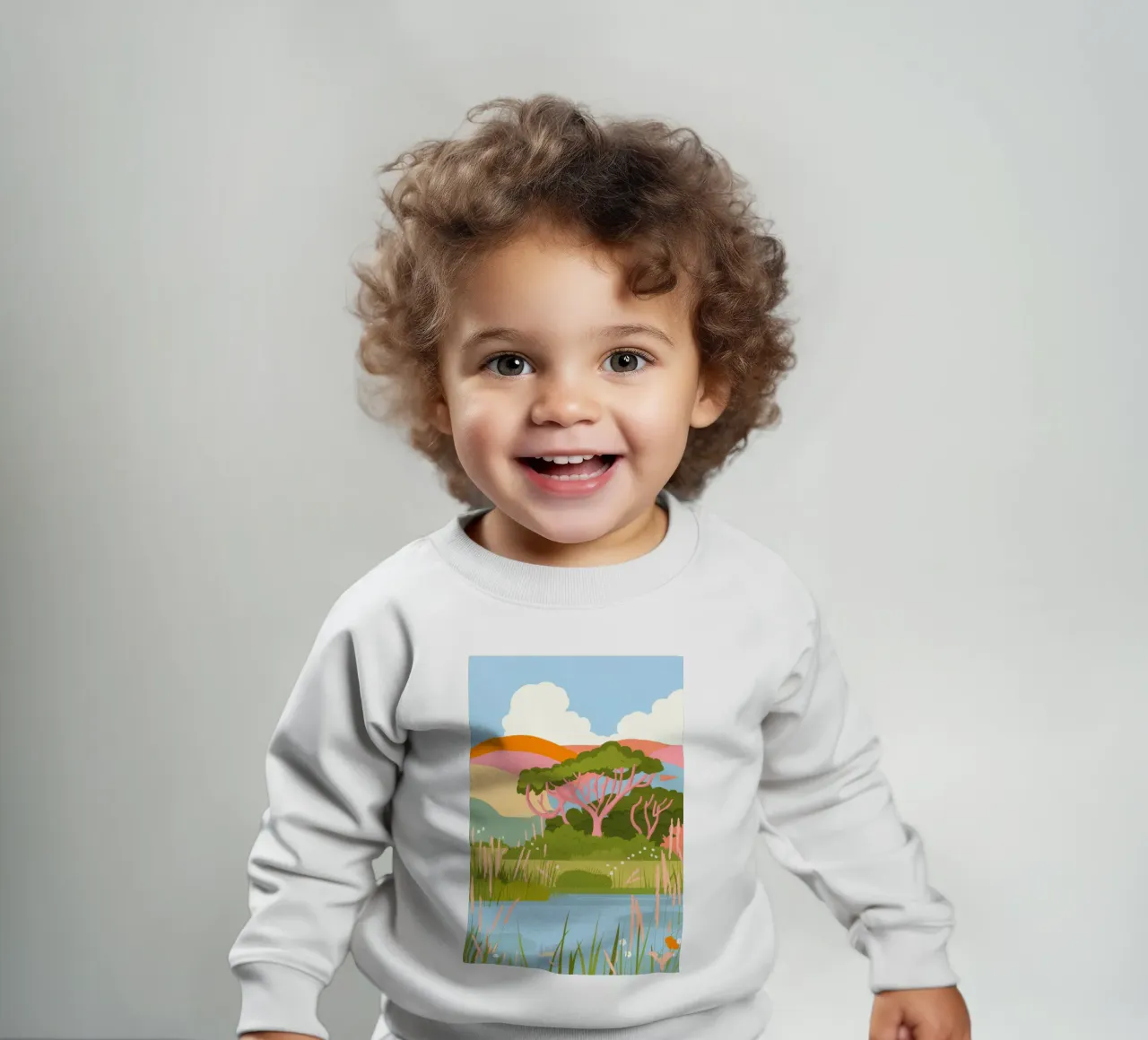 Tranquil Landscape baby sweatshirt by Seren Liodra
