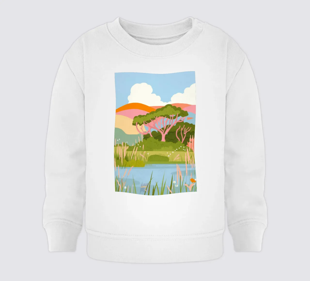 Tranquil Landscape baby sweatshirt by Seren Liodra