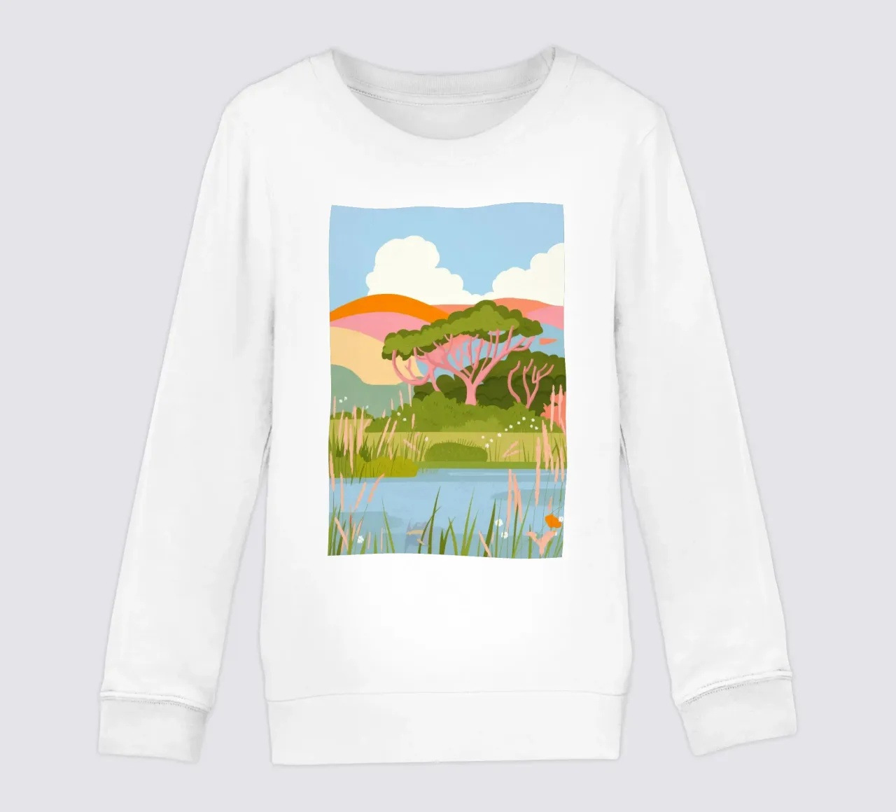 Paesaggio tranquillo felpa bambino da Seren Liodra