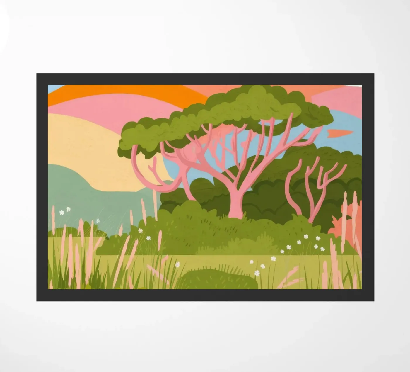 Tranquil Landscape doormat by Seren Liodra