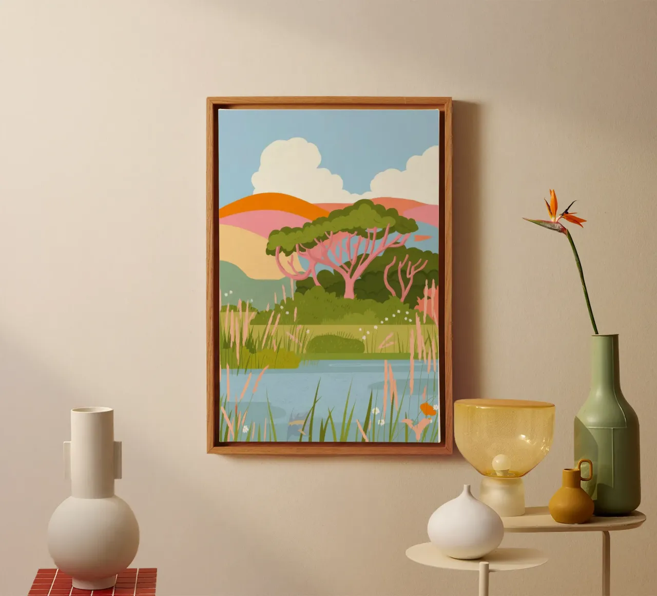 Rustig landschap canvas van Seren Liodra