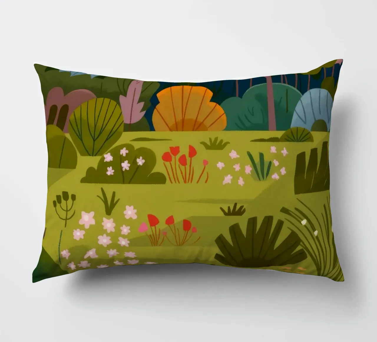 Garden Scene decorative cushion by Seren Liodra