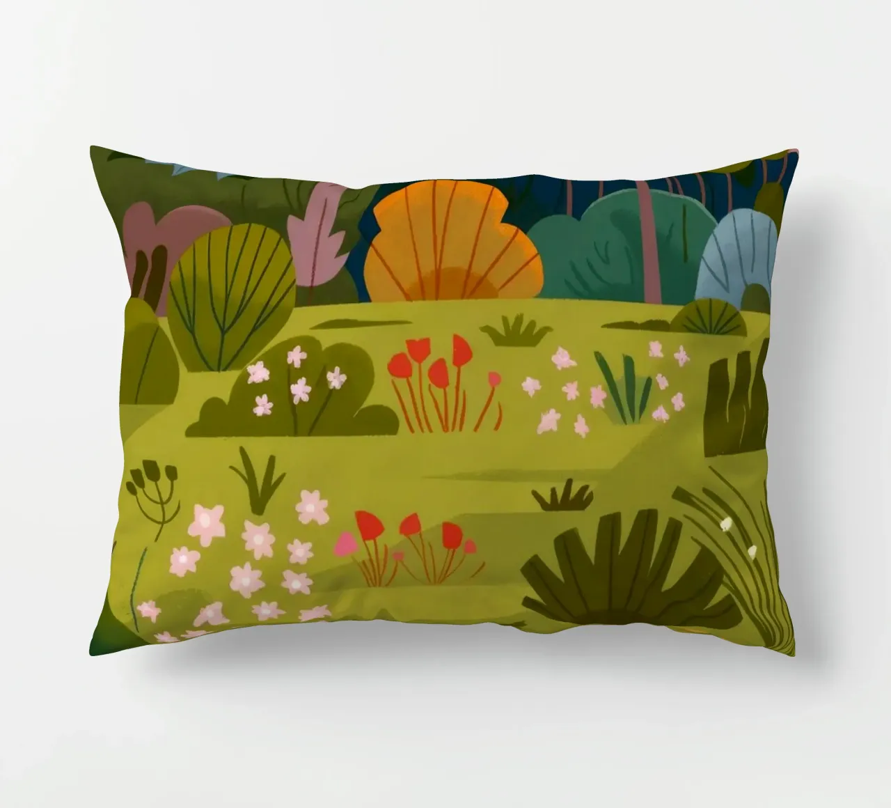 Garden Scene decorative cushion by Seren Liodra