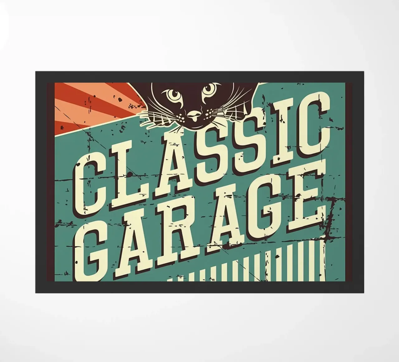 Retro Cat e Garage 3 zerbino da Monique A Hooper