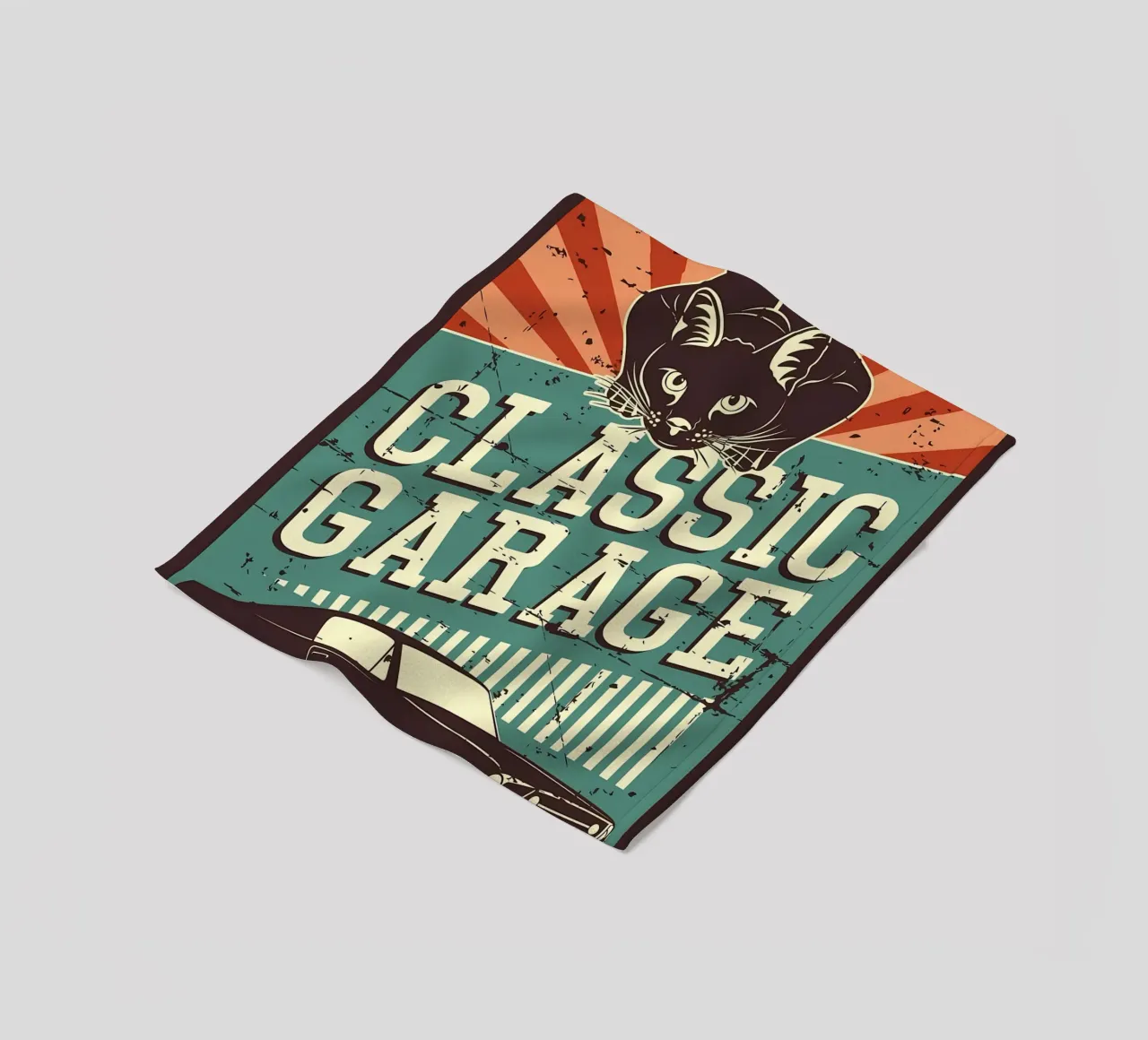 Retro Cat e Garage 3 coperta in pile da Monique A Hooper