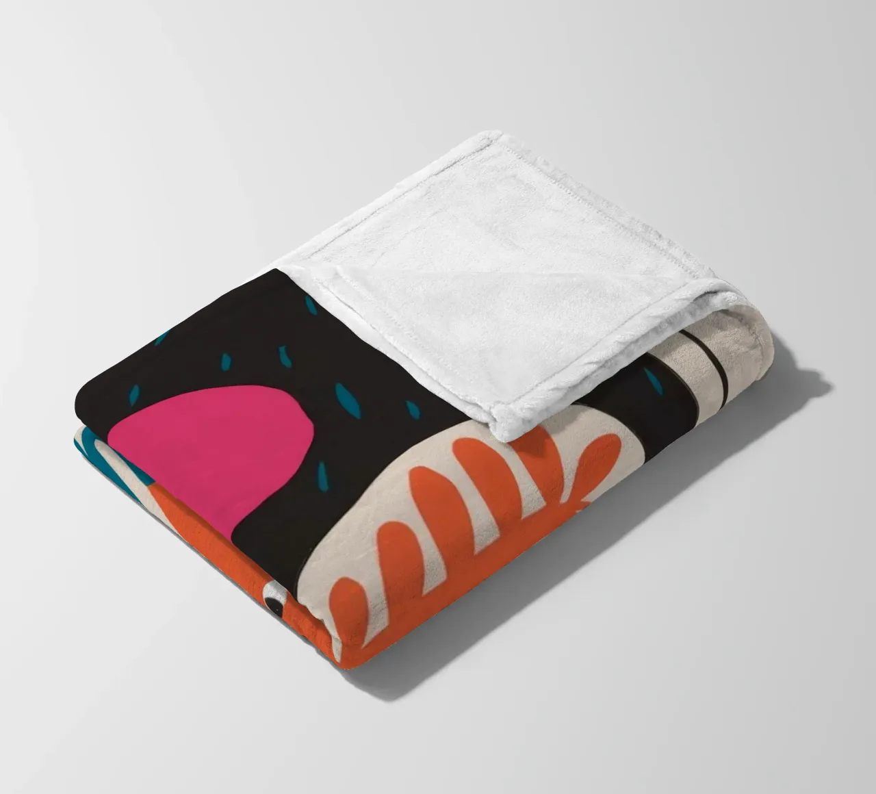 Abstract Elephant Art fleece blanket by Seren Liodra