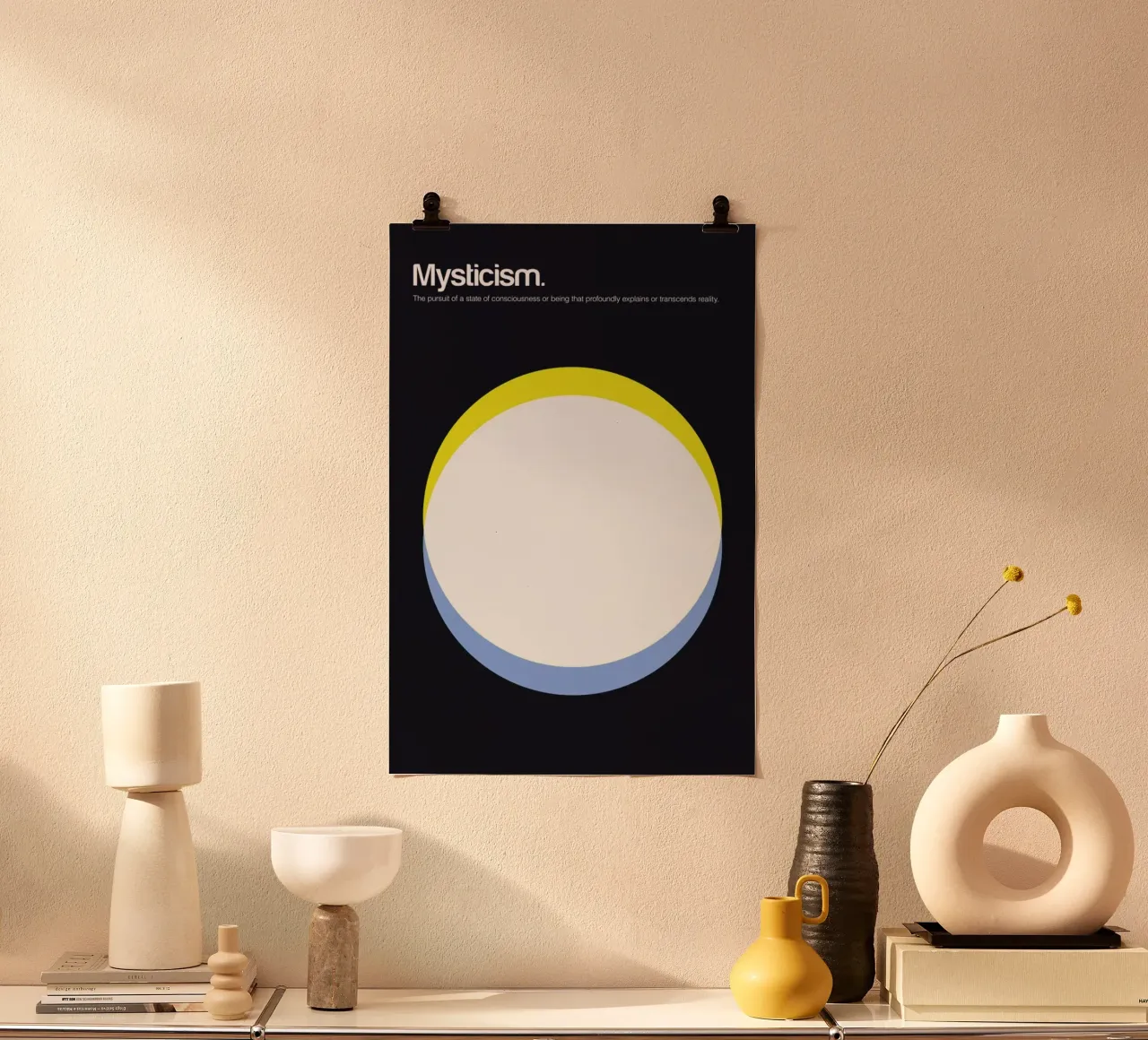 Mysticism poster con telaio in legno da Genís Carreras