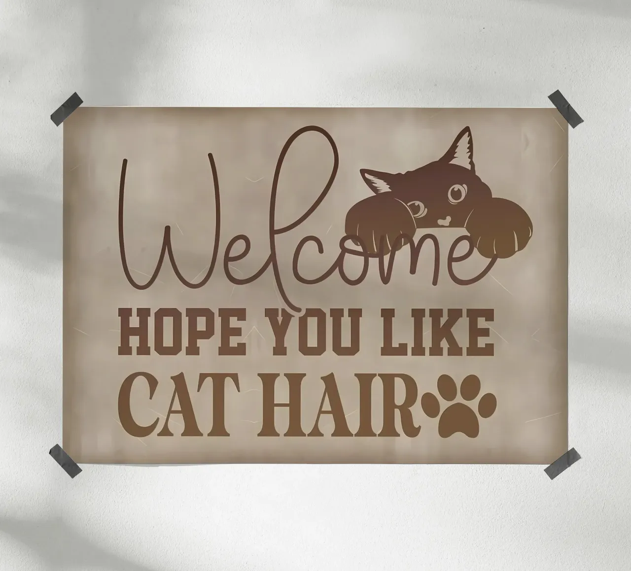 Ich hoffe, Sie mögen Katzenhaare Poster mit Kunststoffrahmen von Monique A Hooper