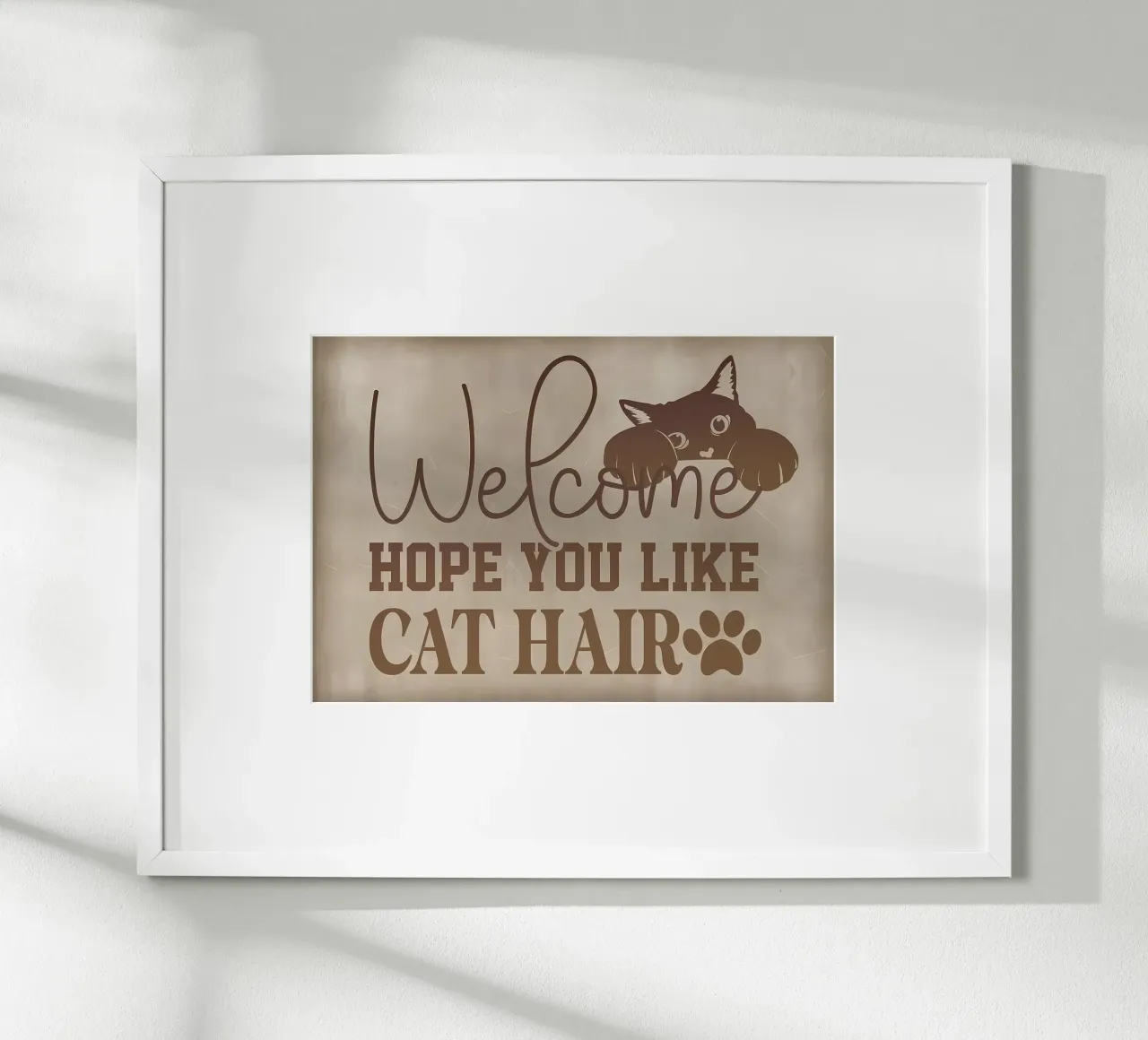 Ich hoffe, Sie mögen Katzenhaare Poster mit Kunststoffrahmen von Monique A Hooper