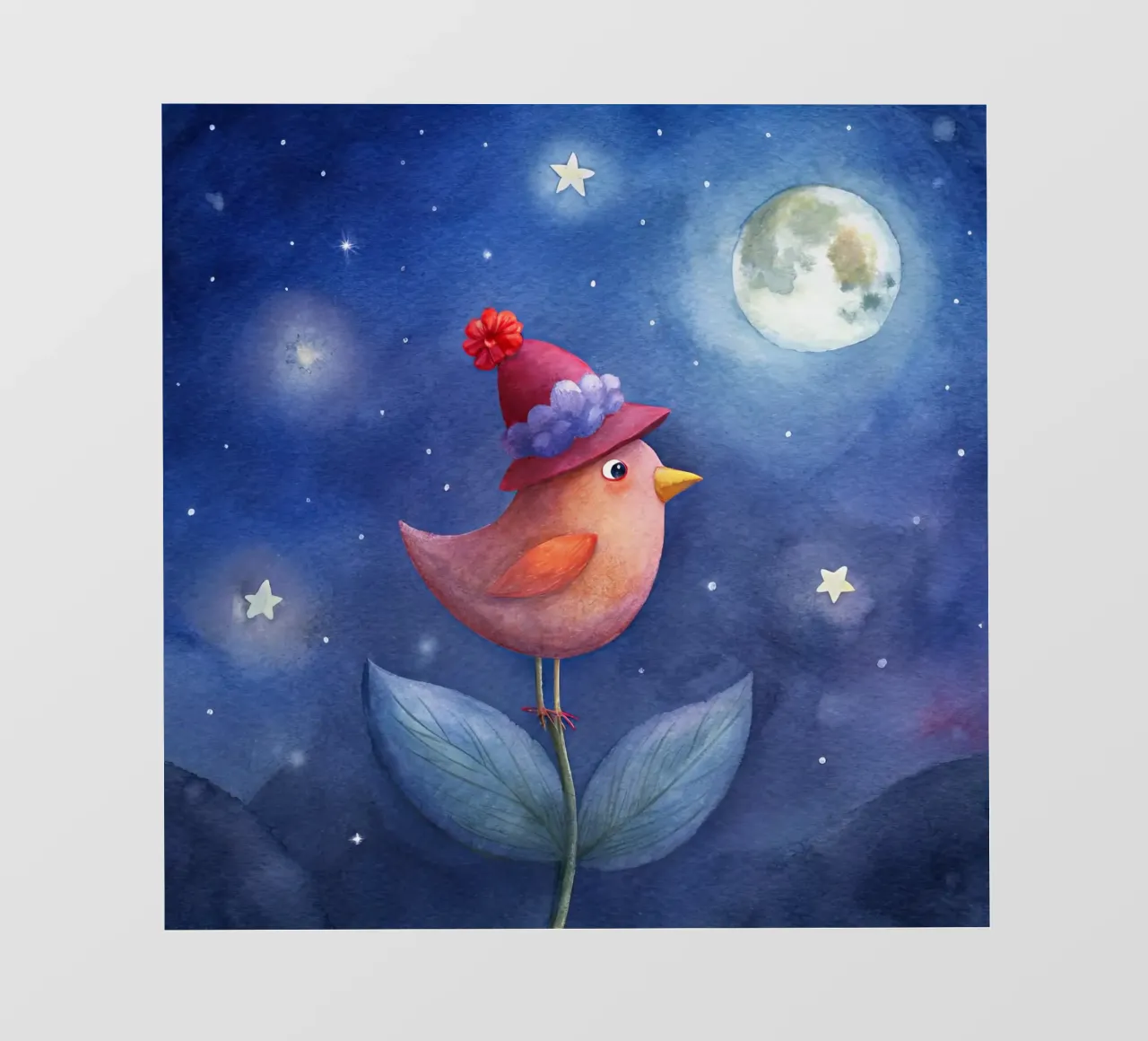 L'uccellino e la luna pellicola backlit da 🎁 ARTVI-SHOP