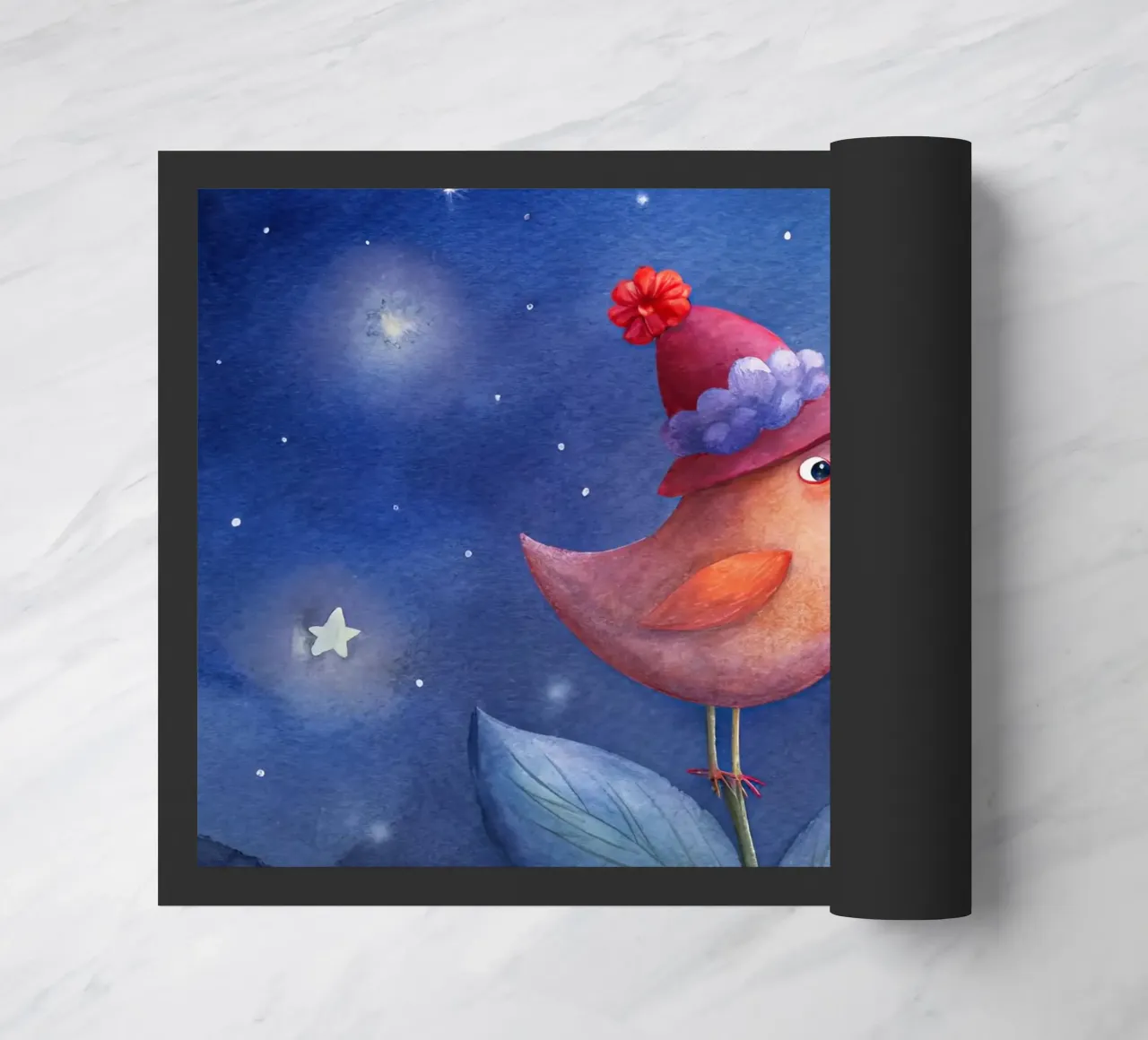 L'uccellino e la luna zerbino da 🎁 ARTVI-SHOP