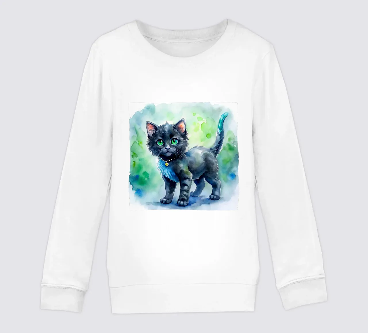 gattino in acquerello felpa bambino da 🎁 ARTVI-SHOP