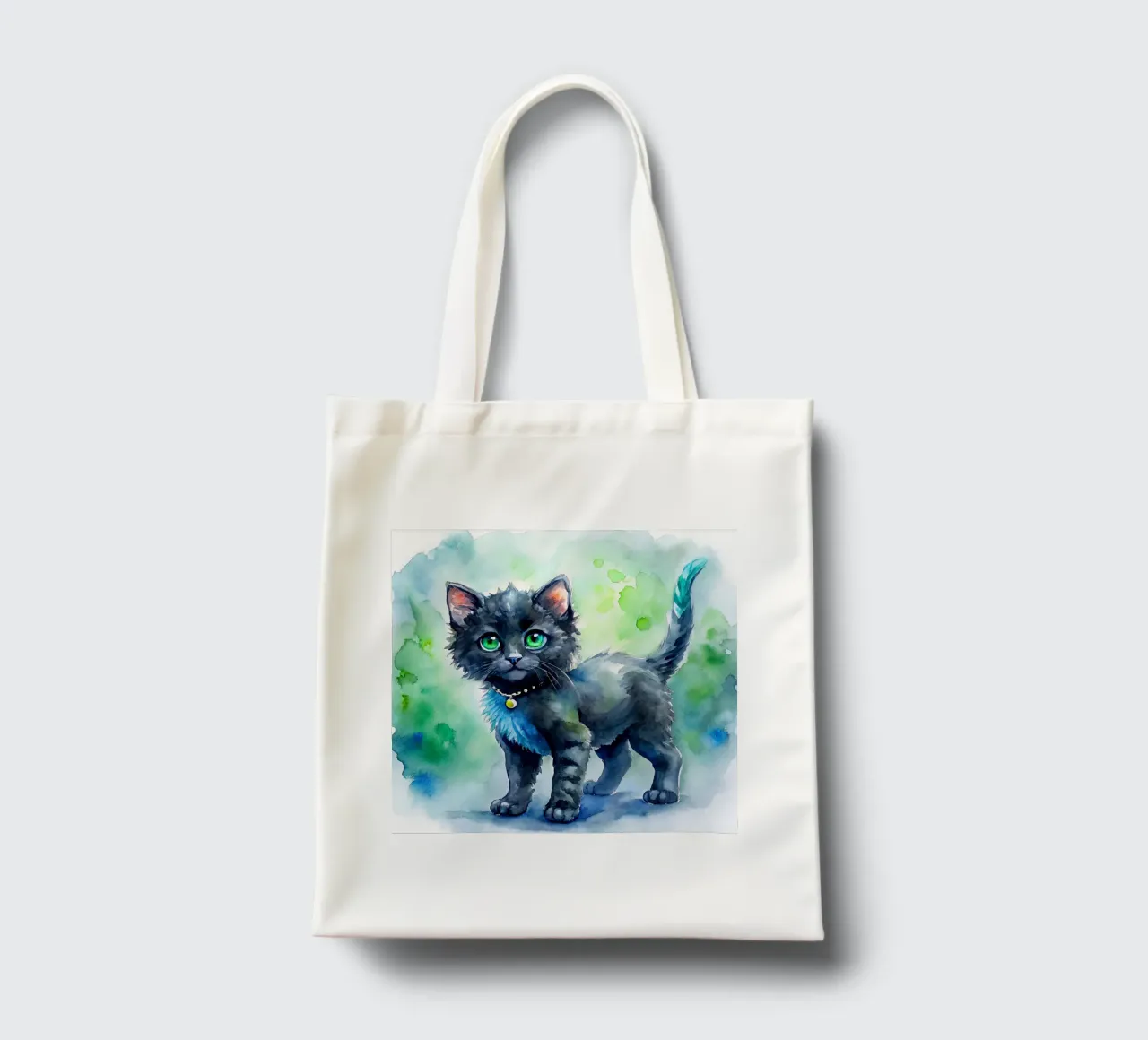 kitten in watercolor tote bag by 🎁 ARTVI-SHOP
