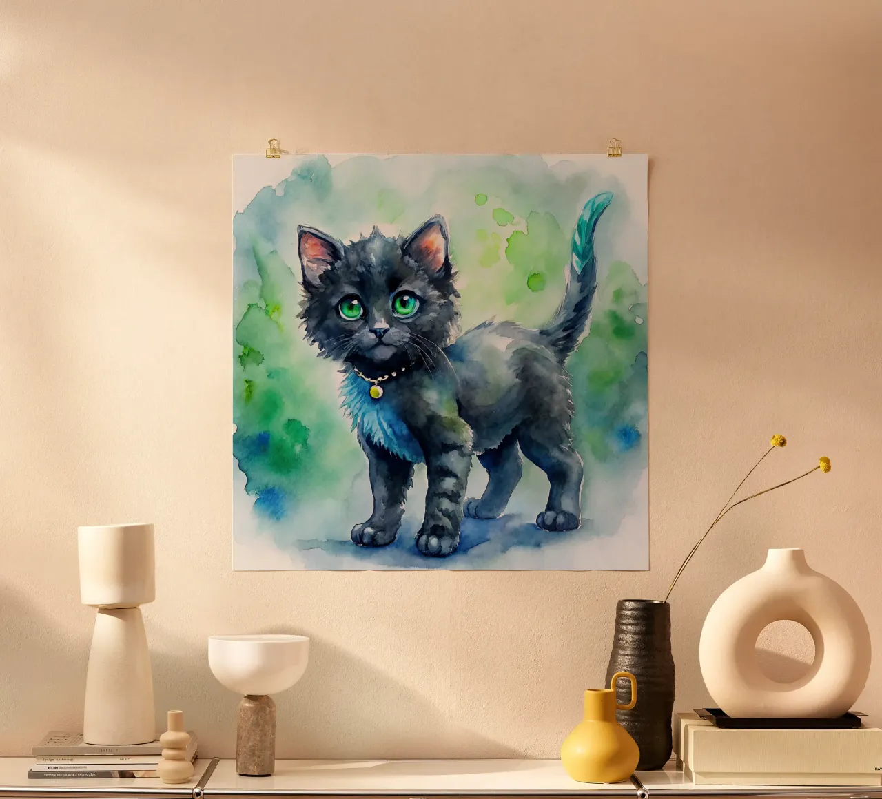 gattino in acquerello carta hahnemühle da 🎁 ARTVI-SHOP