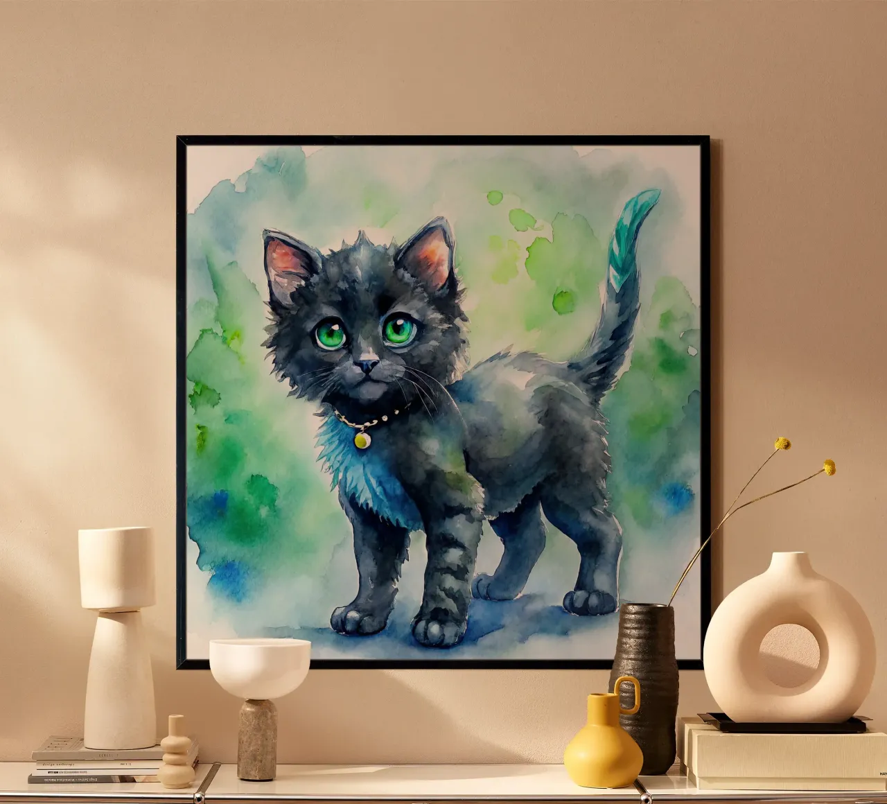 gattino in acquerello carta hahnemühle da 🎁 ARTVI-SHOP