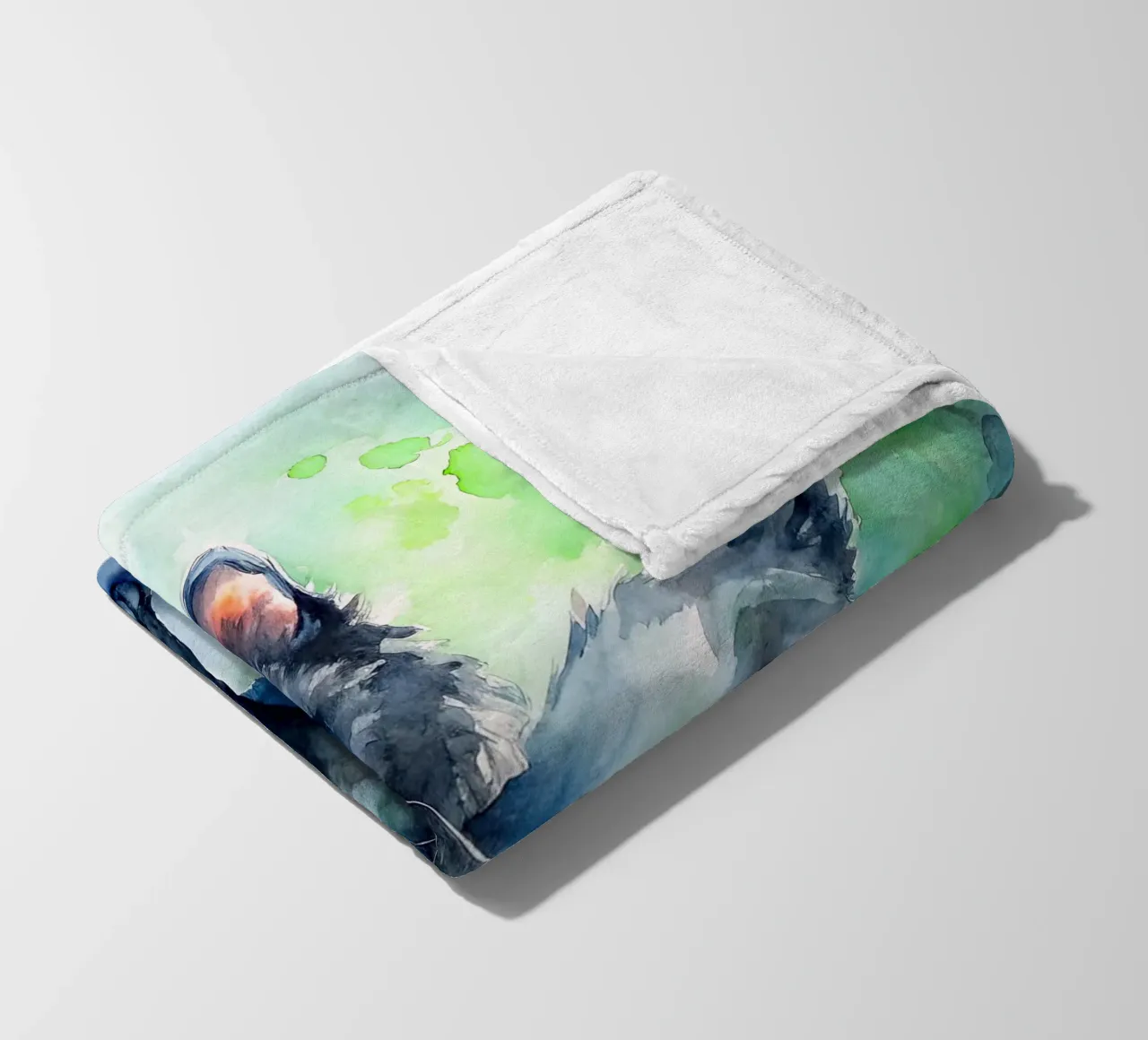 gattino in acquerello coperta in pile da 🎁 ARTVI-SHOP