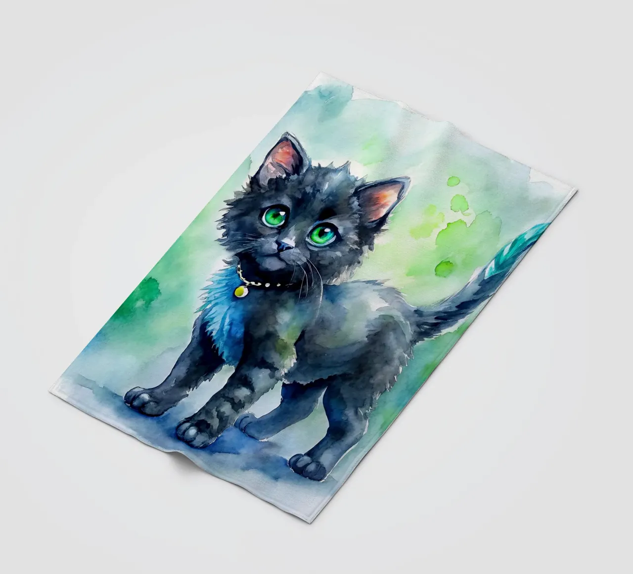 gattino in acquerello coperta in pile da 🎁 ARTVI-SHOP