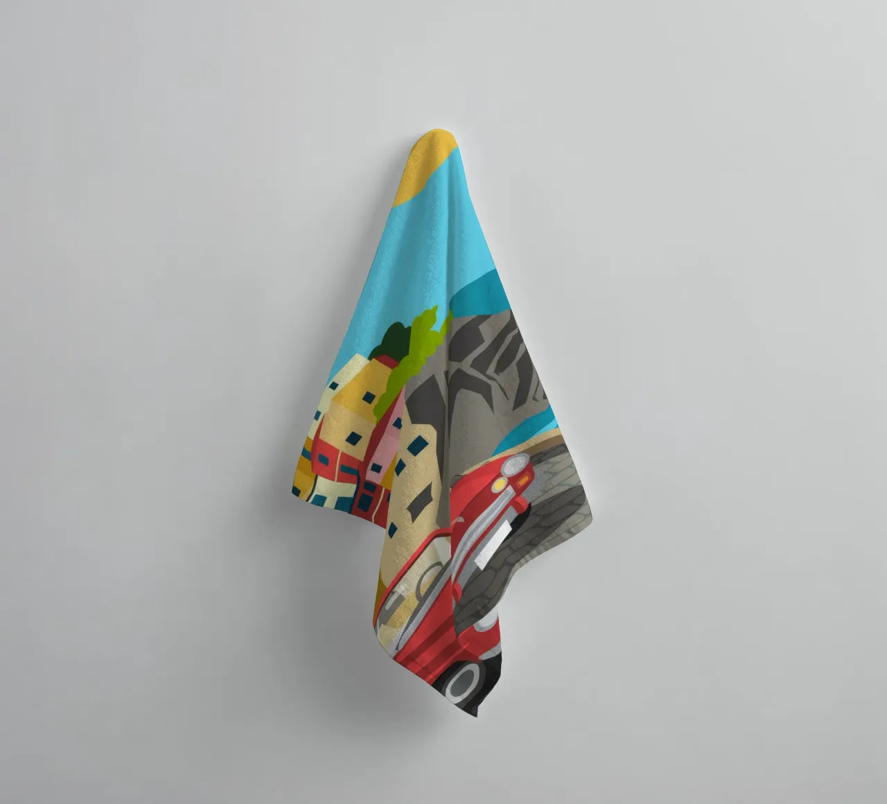 Kustgezicht badhanddoek van Seren Liodra