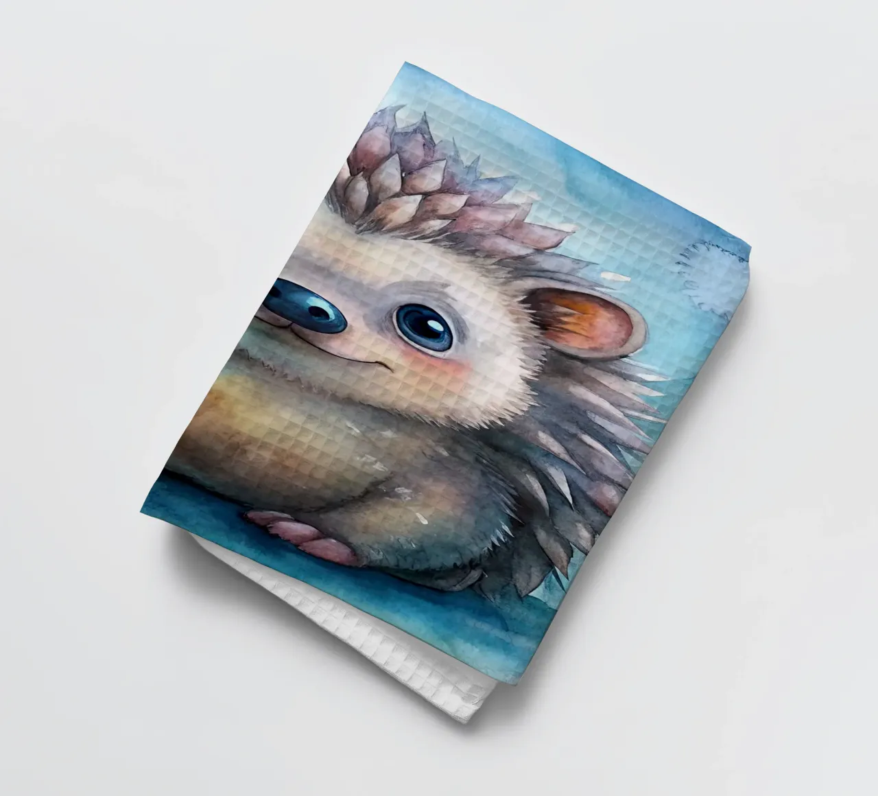 Un hérisson très heureux torchon de 🎁 ARTVI-SHOP