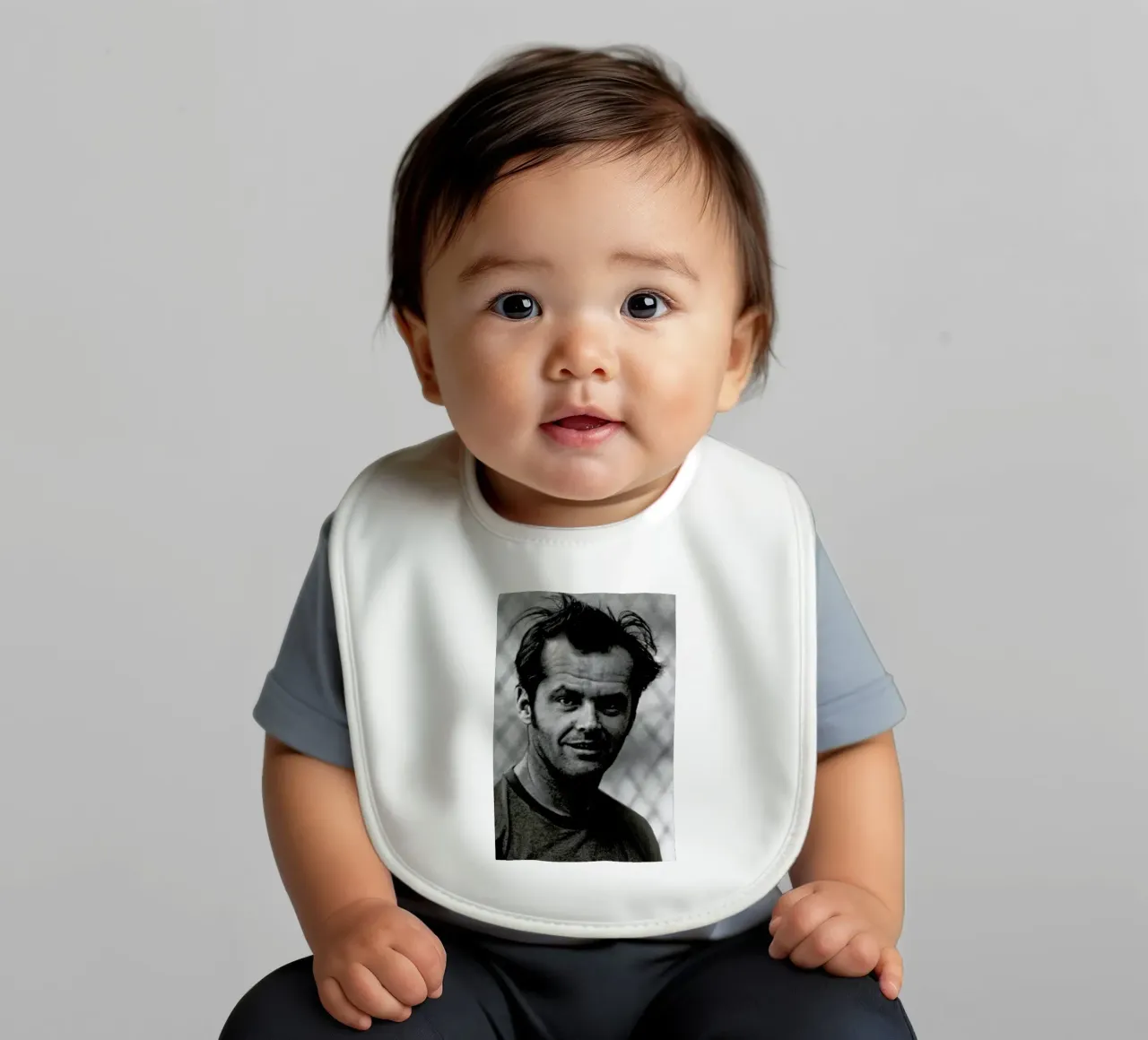 Jack Nicholson in 'One Flew Over the Cuckoo's Nest' bavaglino da Gallery Print and Art Limited