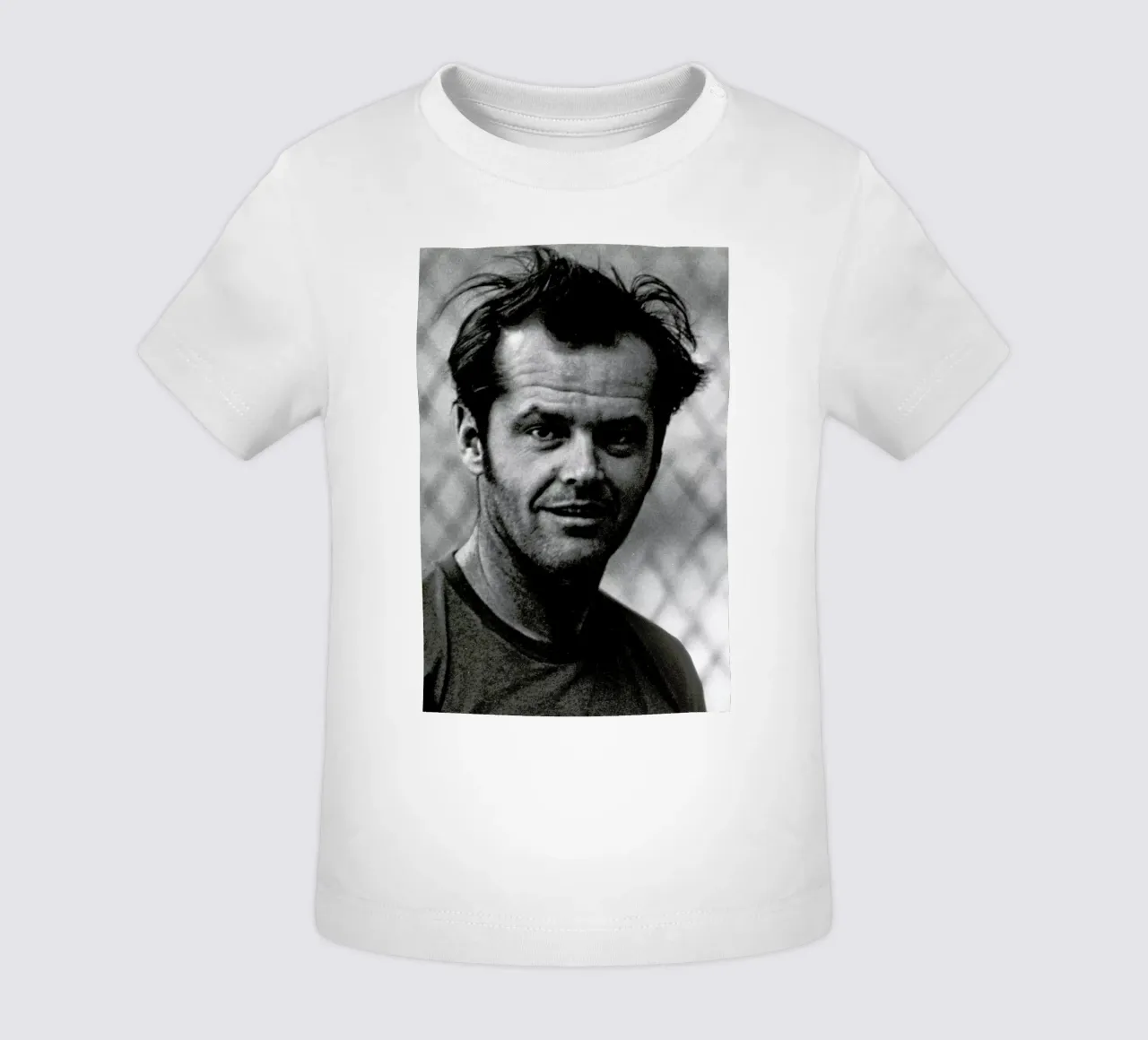 Jack Nicholson in 'One Flew Over the Cuckoo's Nest' maglietta neonato da Gallery Print and Art Limited