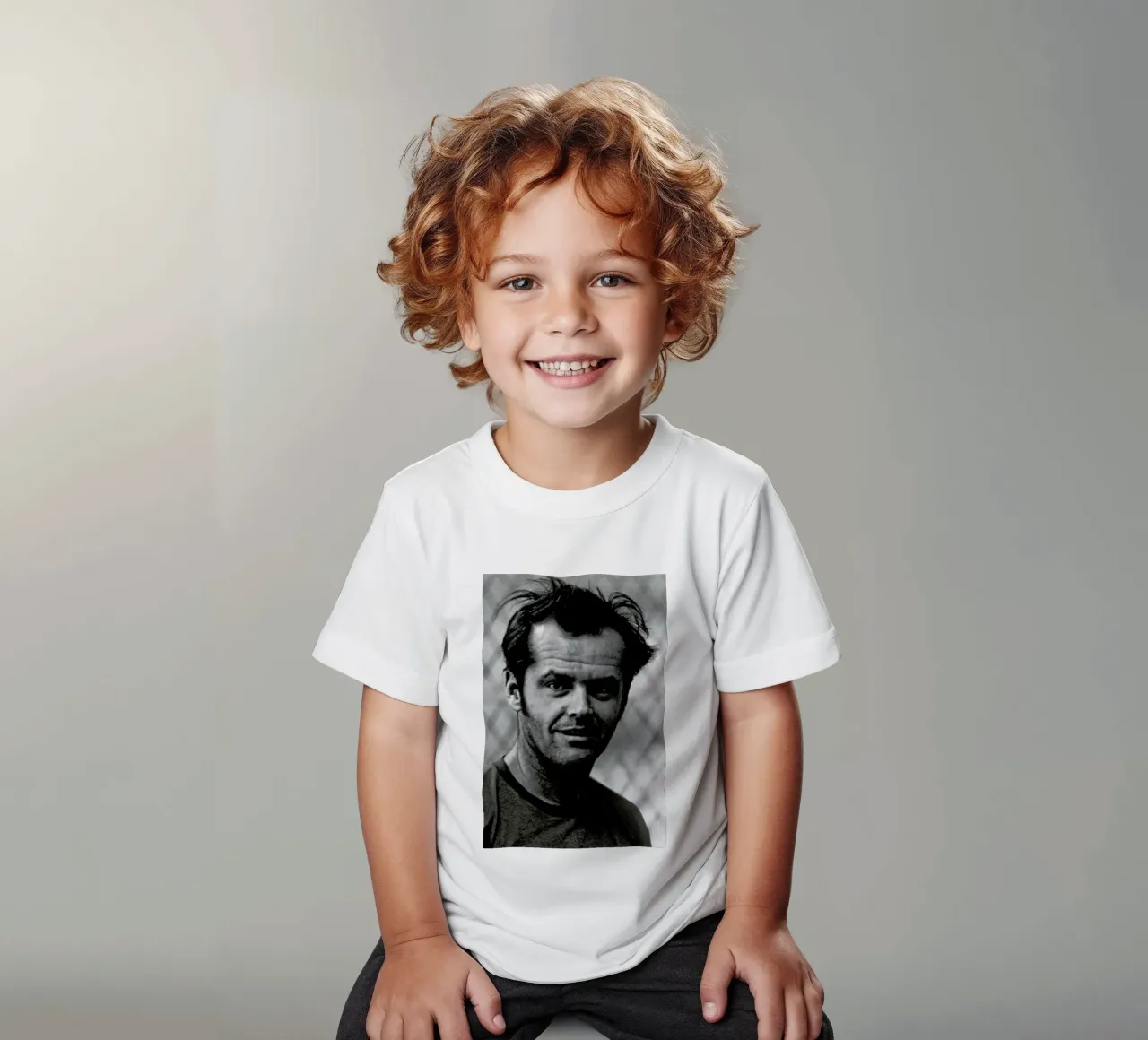 Jack Nicholson in 'One Flew Over the Cuckoo's Nest' t-shirt bambini da Gallery Print and Art Limited