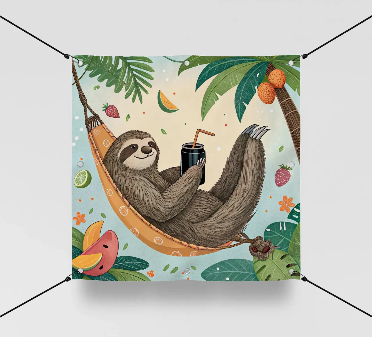 un bradipo in vacanza telo in pvc da ARTVI-SHOP
