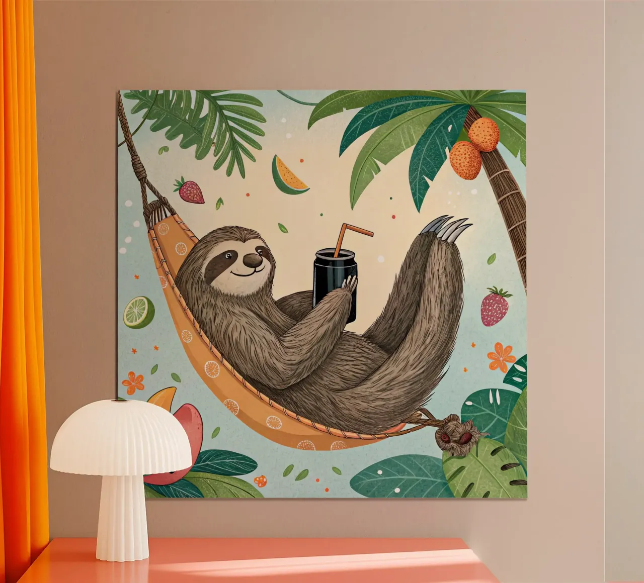 un bradipo in vacanza carta hahnemühle da 🎁 ARTVI-SHOP