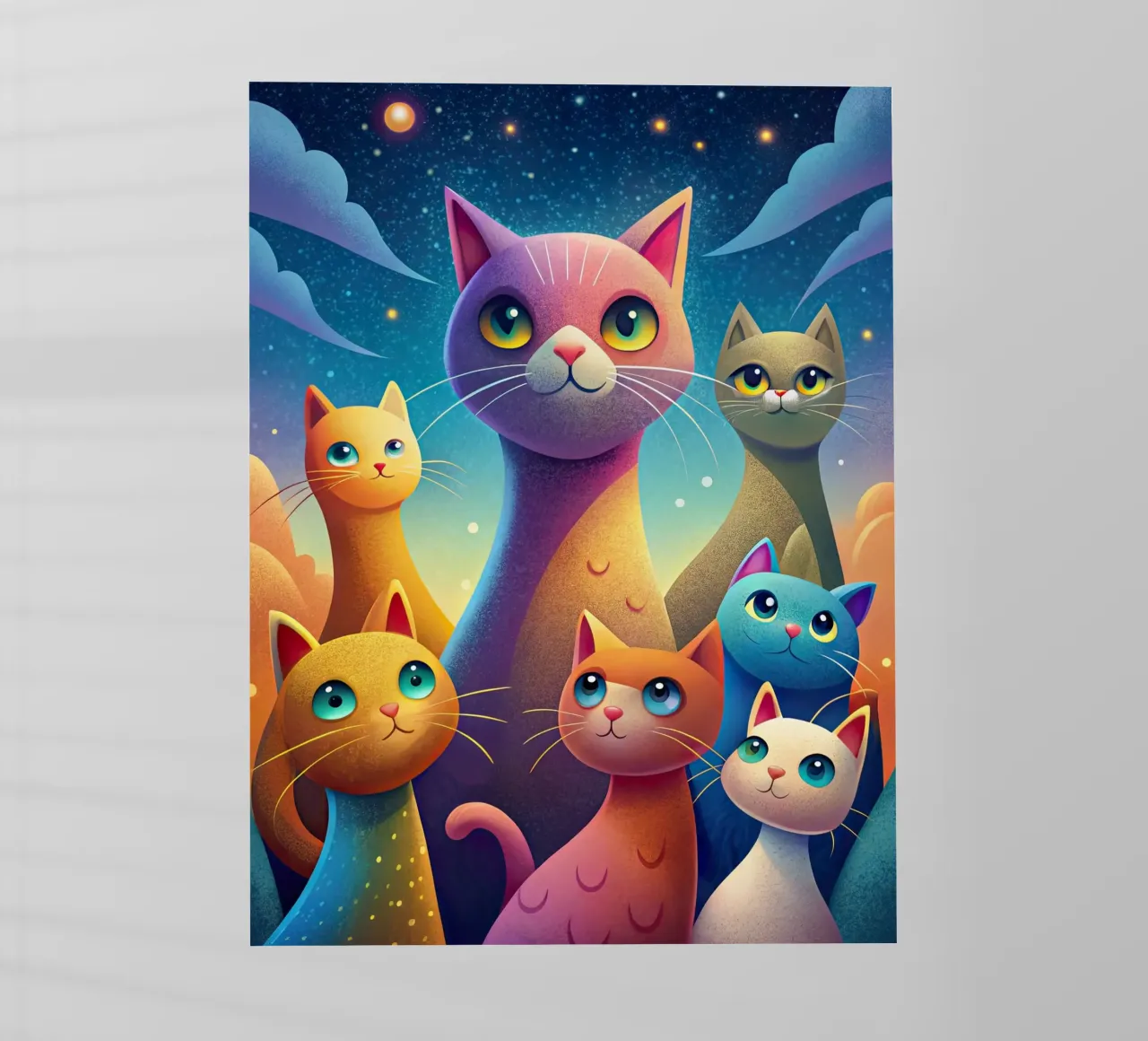 La banda dei gatti pellicola backlit da 🎁 ARTVI-SHOP
