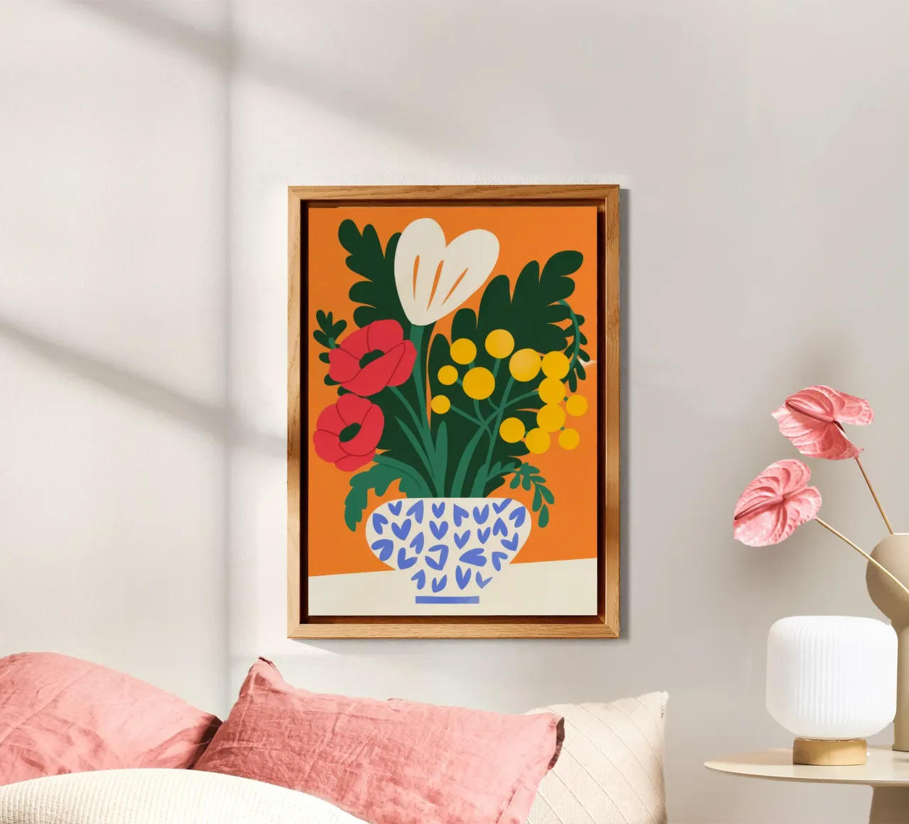 Composizione floreale colorata alluminio dibond da Seren Liodra