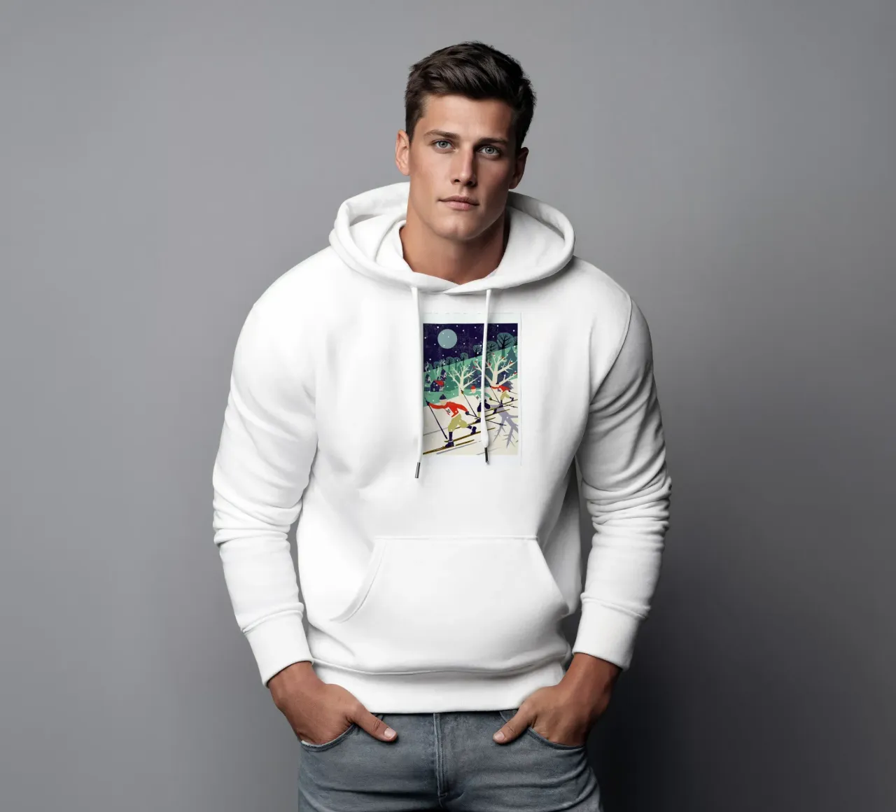 Skiers felpa con cappuccio da Rocket68