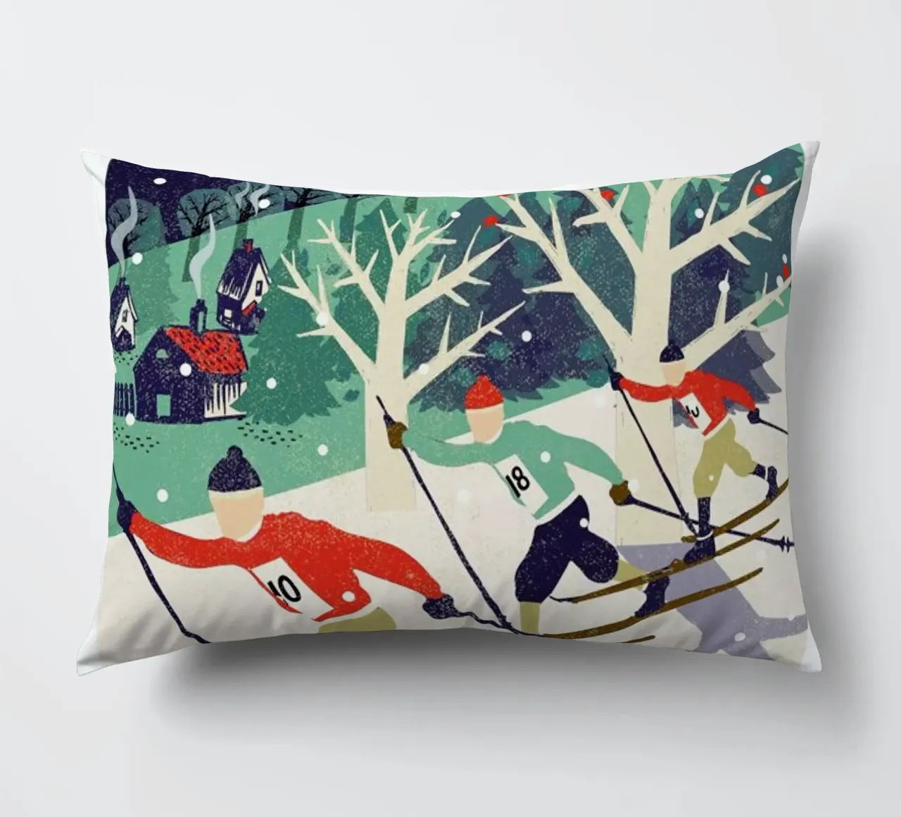 Skiers cuscino da Rocket68
