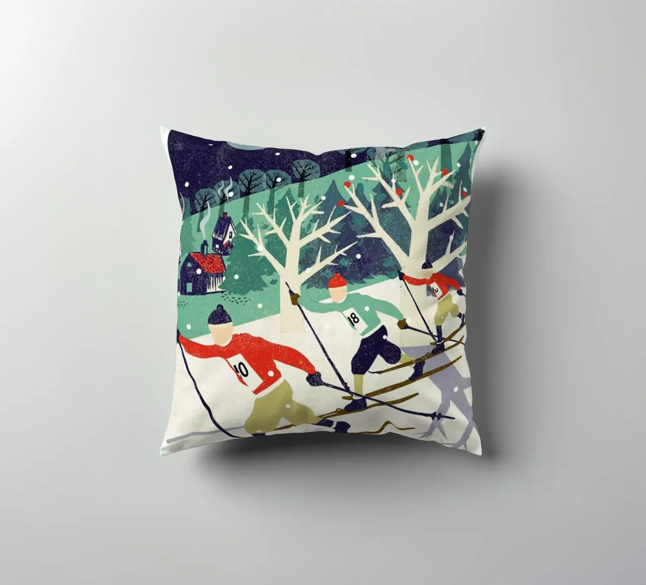 Skiers cuscino da Rocket68