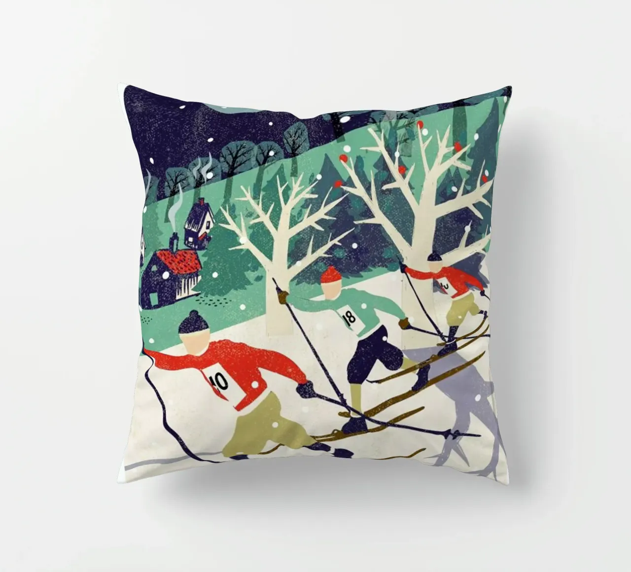 Skiers cuscino da Rocket68