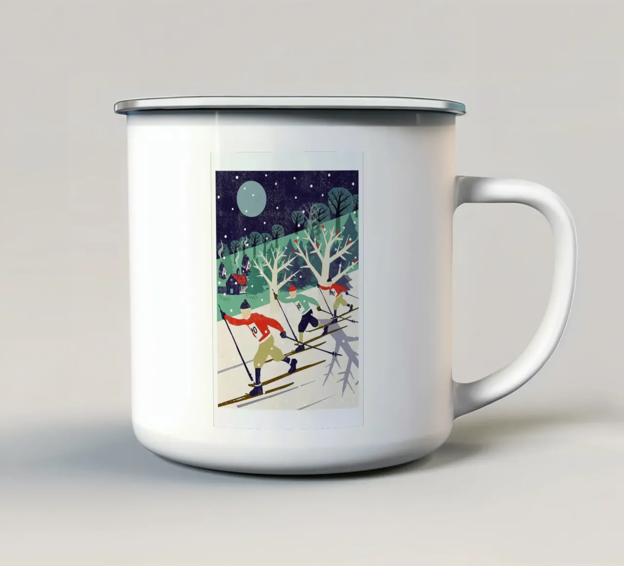 Skiers tazza in smalto da Rocket68