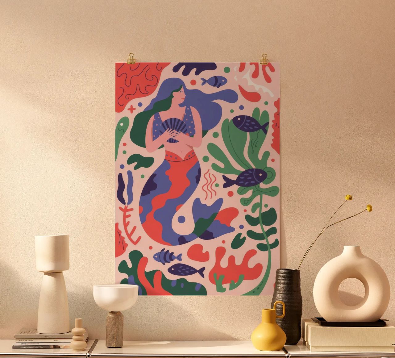 Meerjungfrau Fantasy Kunst Poster von Seren Liodra