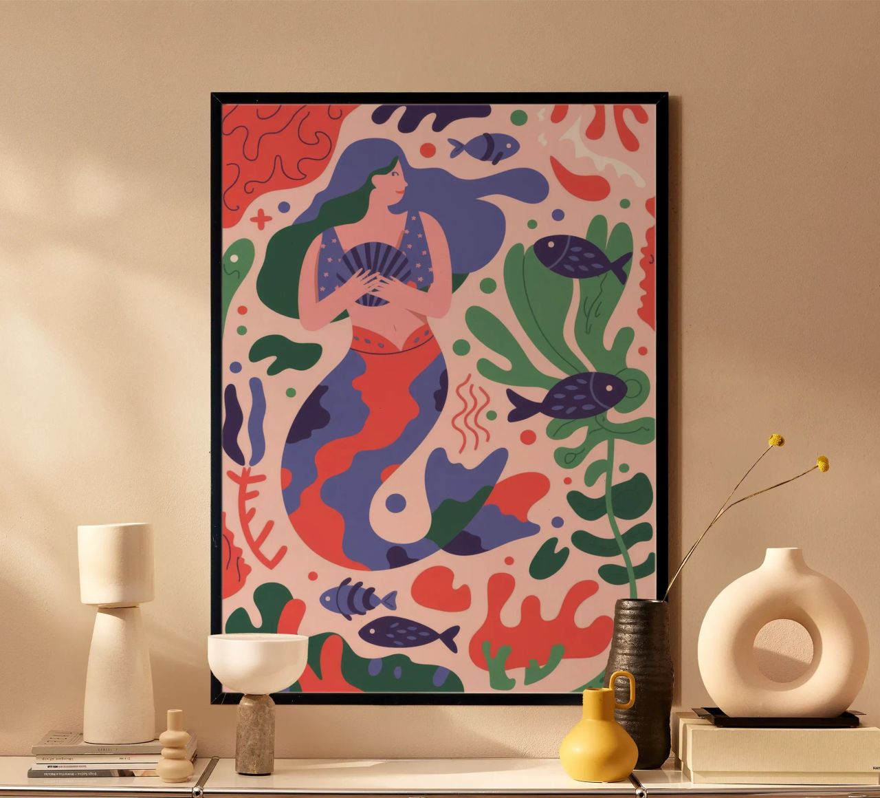 Meerjungfrau Fantasy Kunst Poster von Seren Liodra