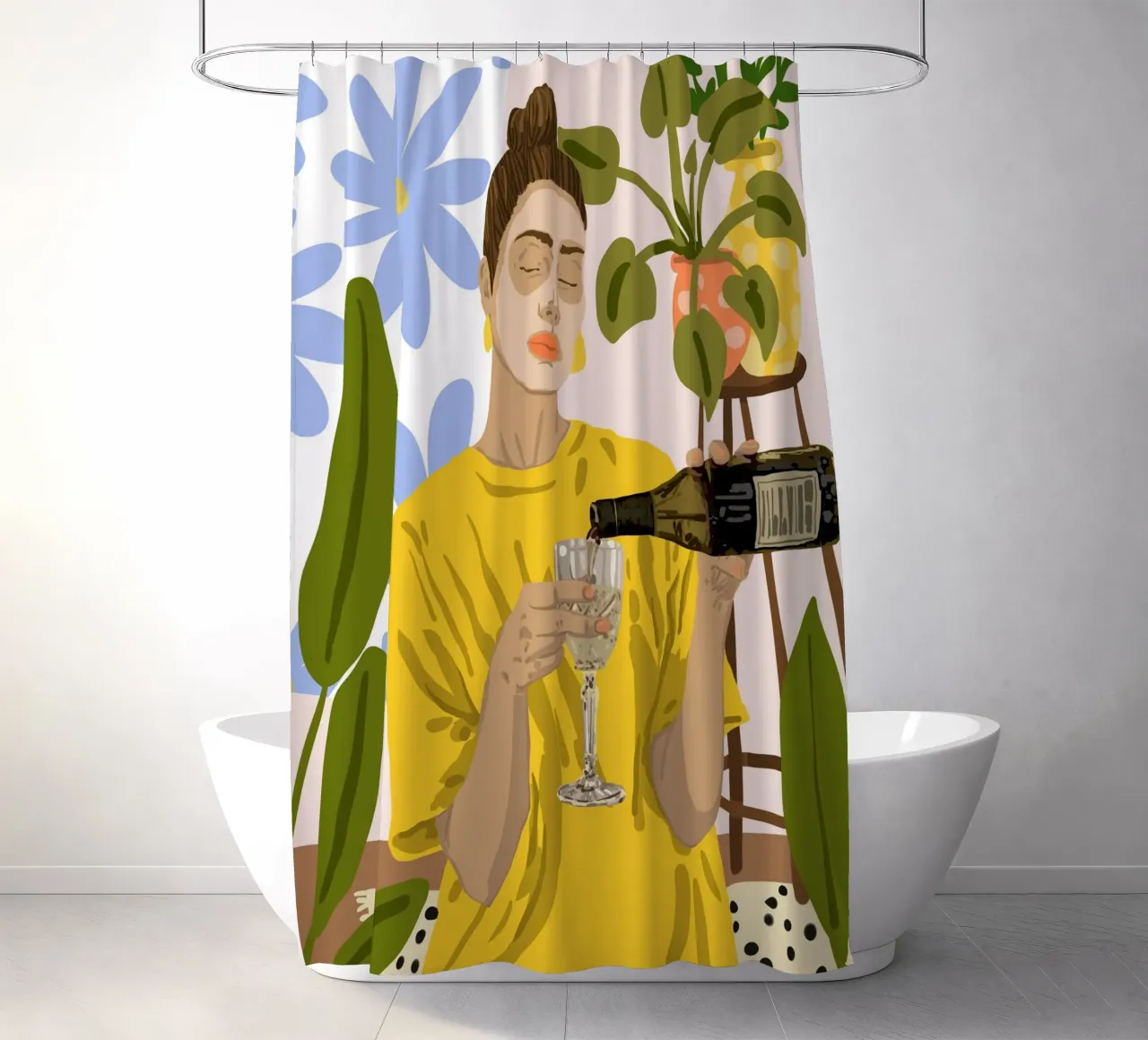 Cura di sé, bellezza, routine di cura della pelle Moda tenda da doccia da 83oranges