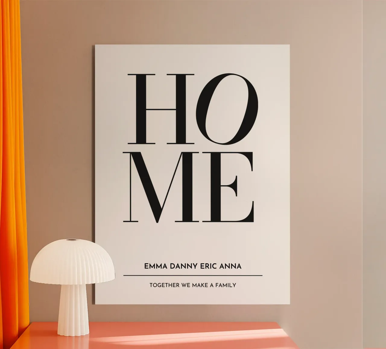 Custom Home family member names design forex plate by Paigaam Studio