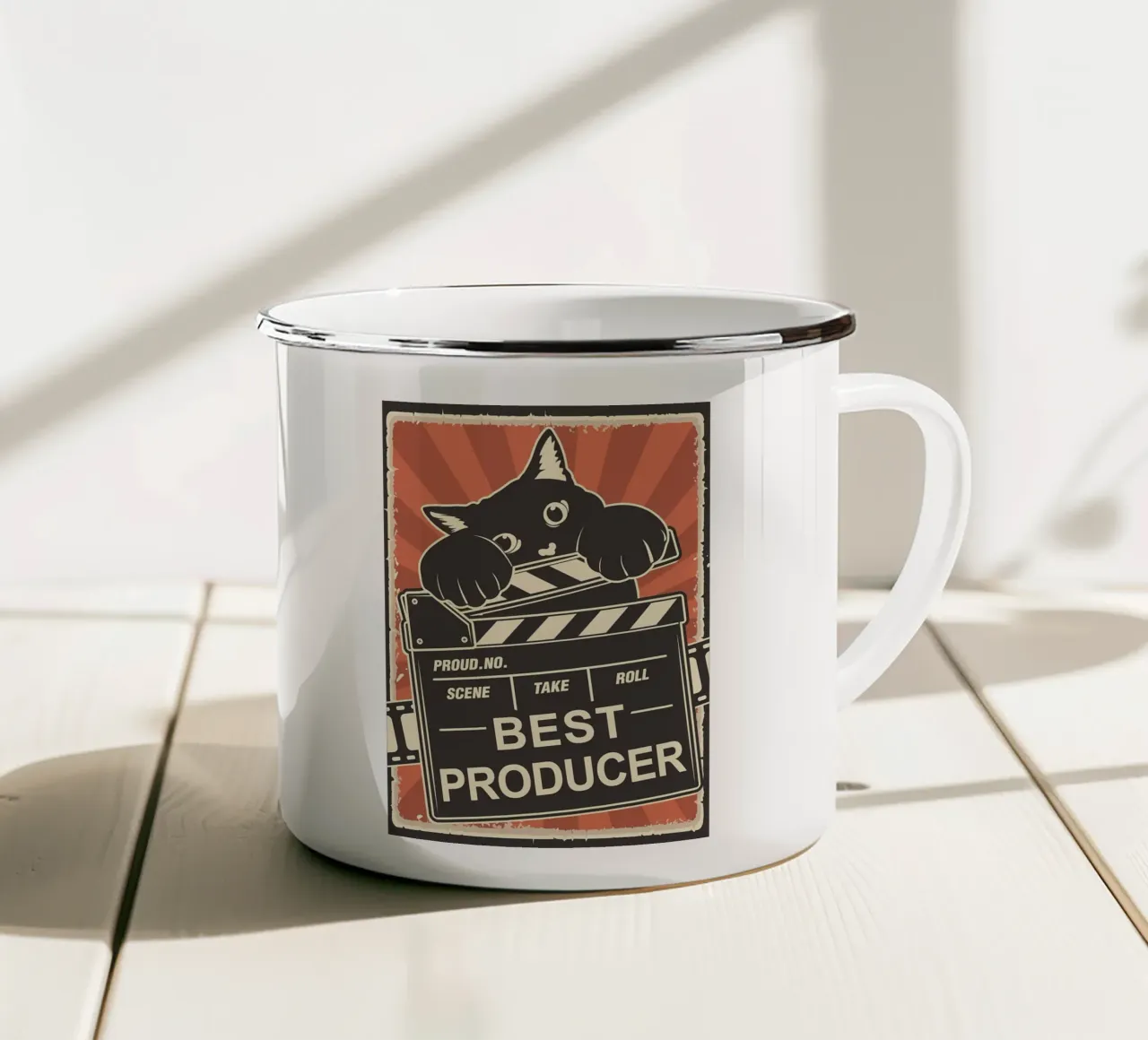 Cat Miglior produttore tazza in smalto da Monique A Hooper