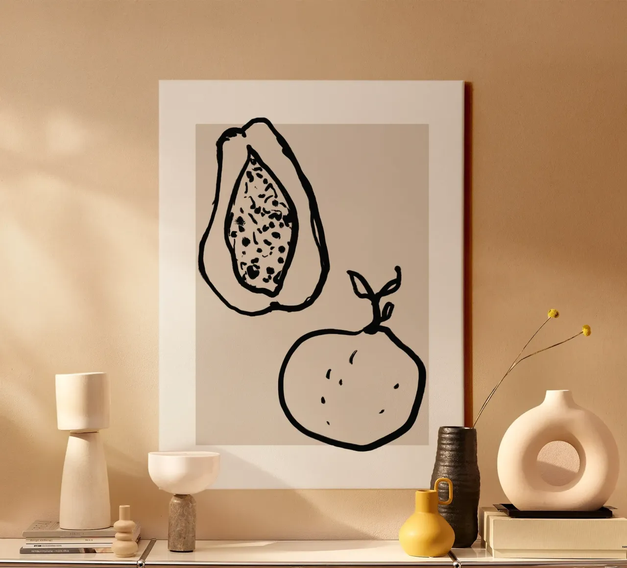 Simple Still Life No 01 tela con Cornice a cassetta da treechild