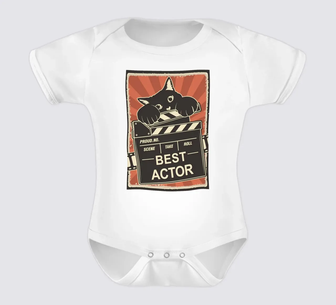 Gatto Miglior Attore body neonato maniche corte da Monique A Hooper