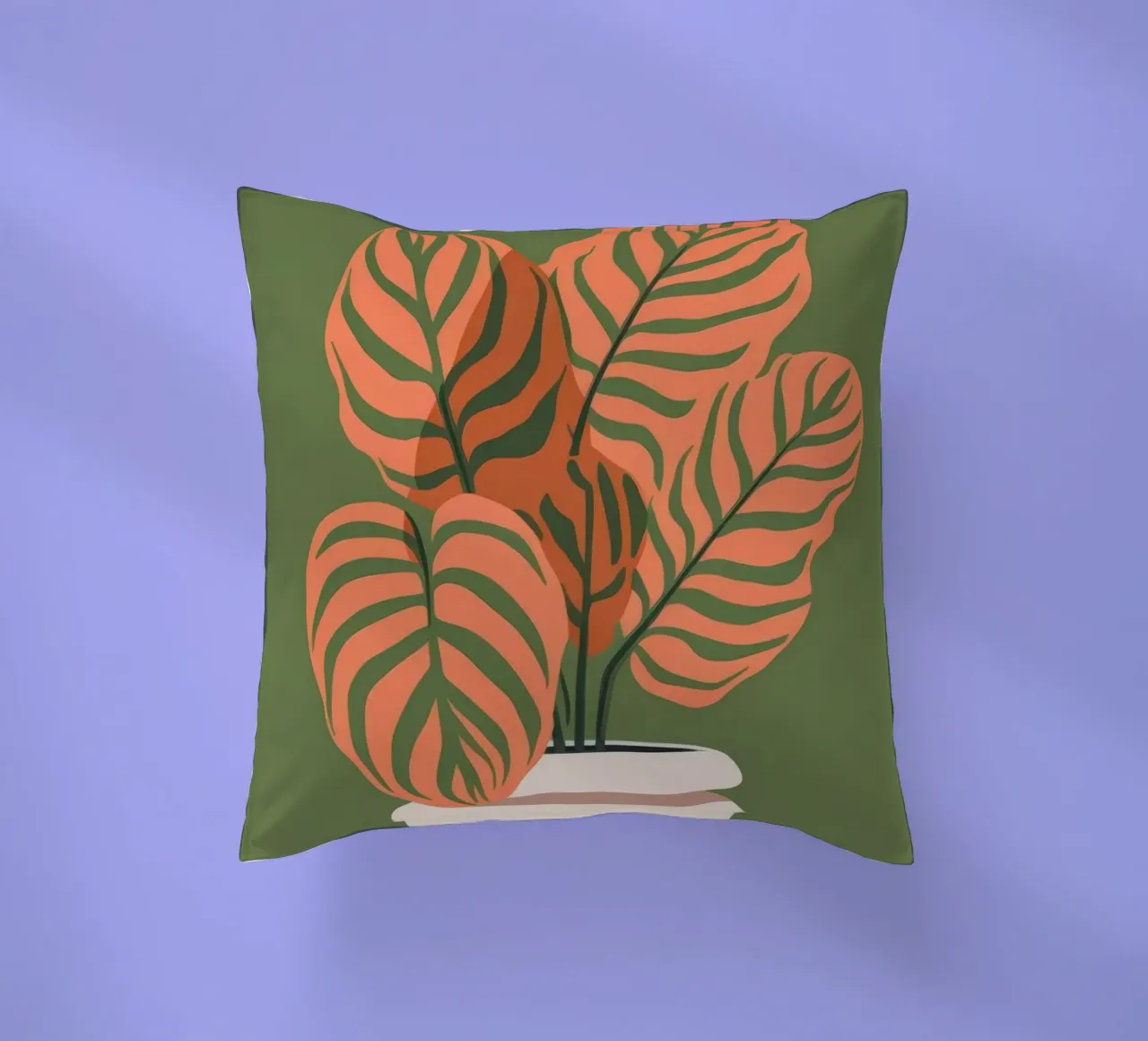 Illustrazione di piante in vaso cuscino da Seren Liodra