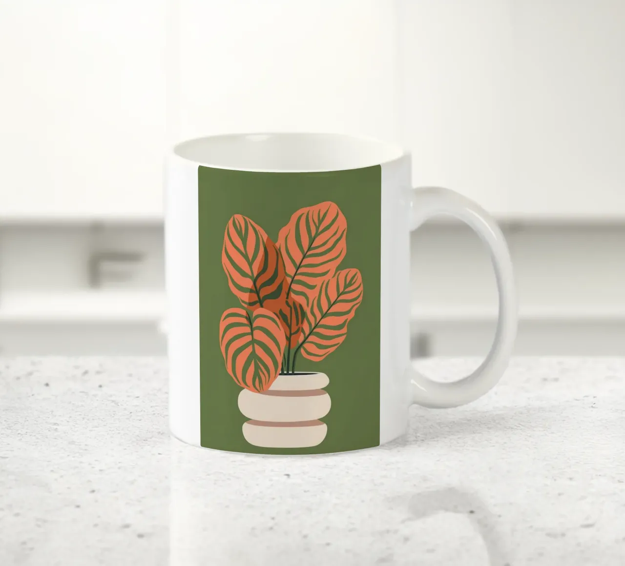 Illustrazione di piante in vaso tazza in ceramica da Seren Liodra