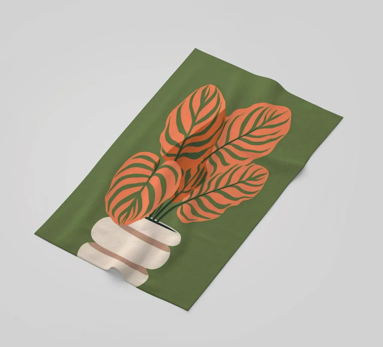 Illustrazione di piante in vaso telo mare da Seren Liodra